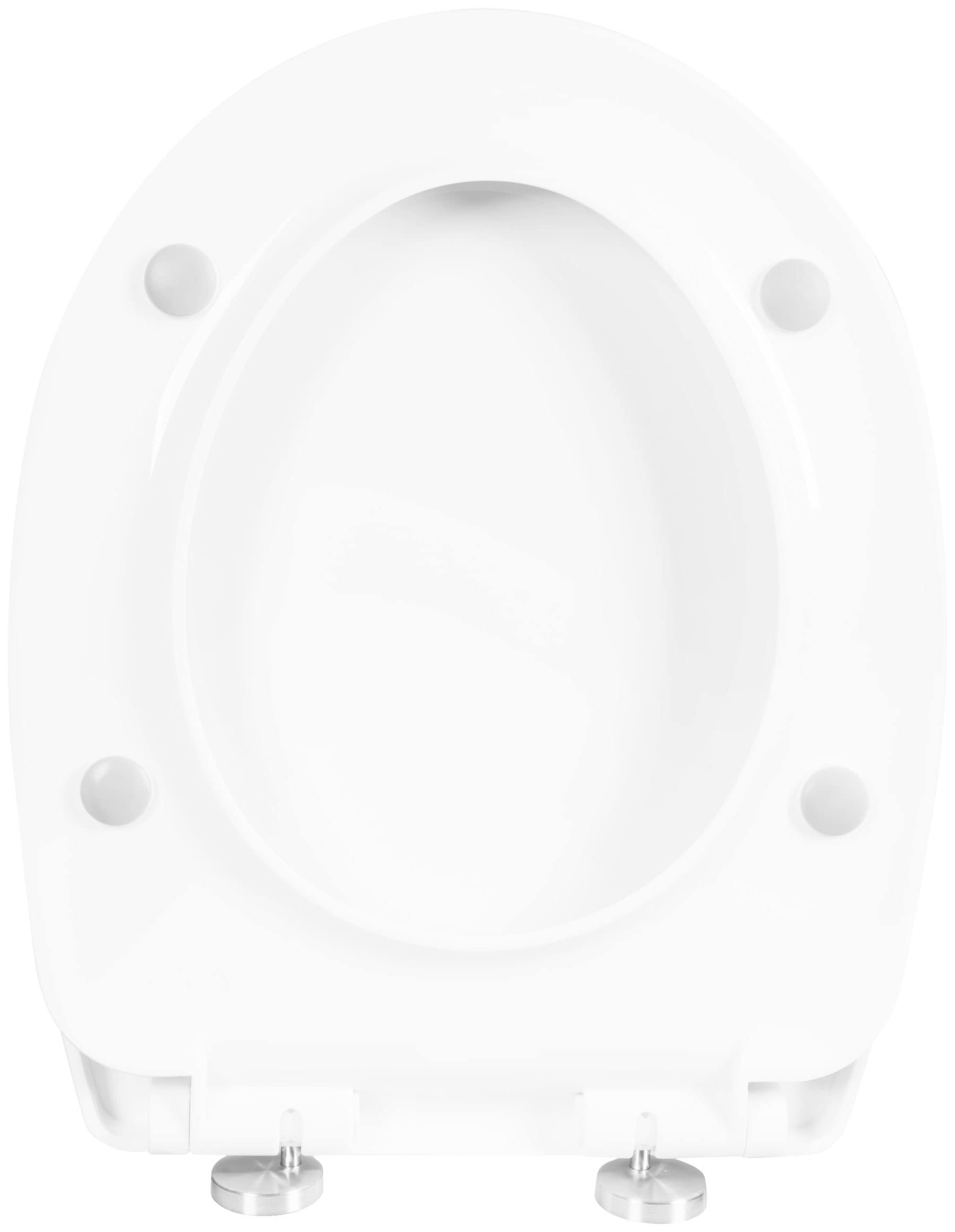 CORNAT WC-Sitz »Pflegeleichter Thermoplast - Quick up & Clean Funktion« Absenkautomatik - Bequeme Montage von oben / Toilettensitz