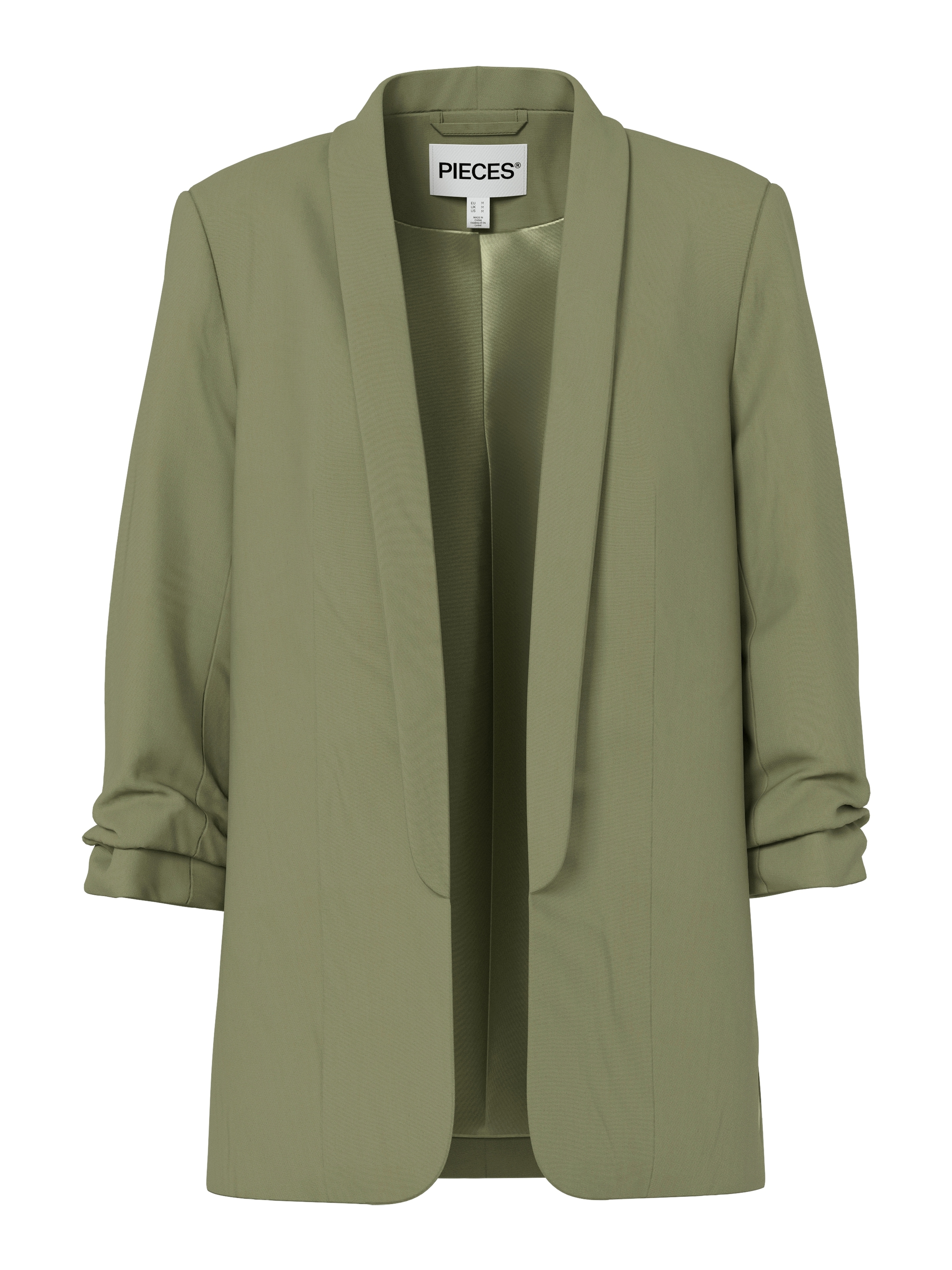 pieces Blusenblazer »PCBOSELLA 3/4 BLAZER NOOS« Materialmix, regular fit