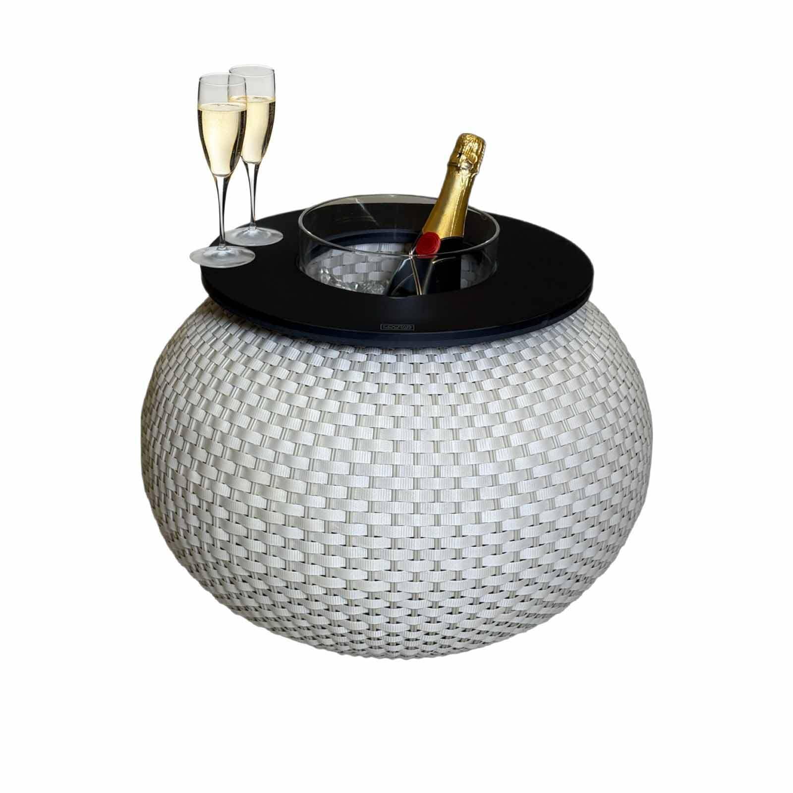 COOTAB Cooler Table Beistelltisch »Beistelltisch mit Acryl-Kühler Milano 40 cm« 1 Stk. tlg.