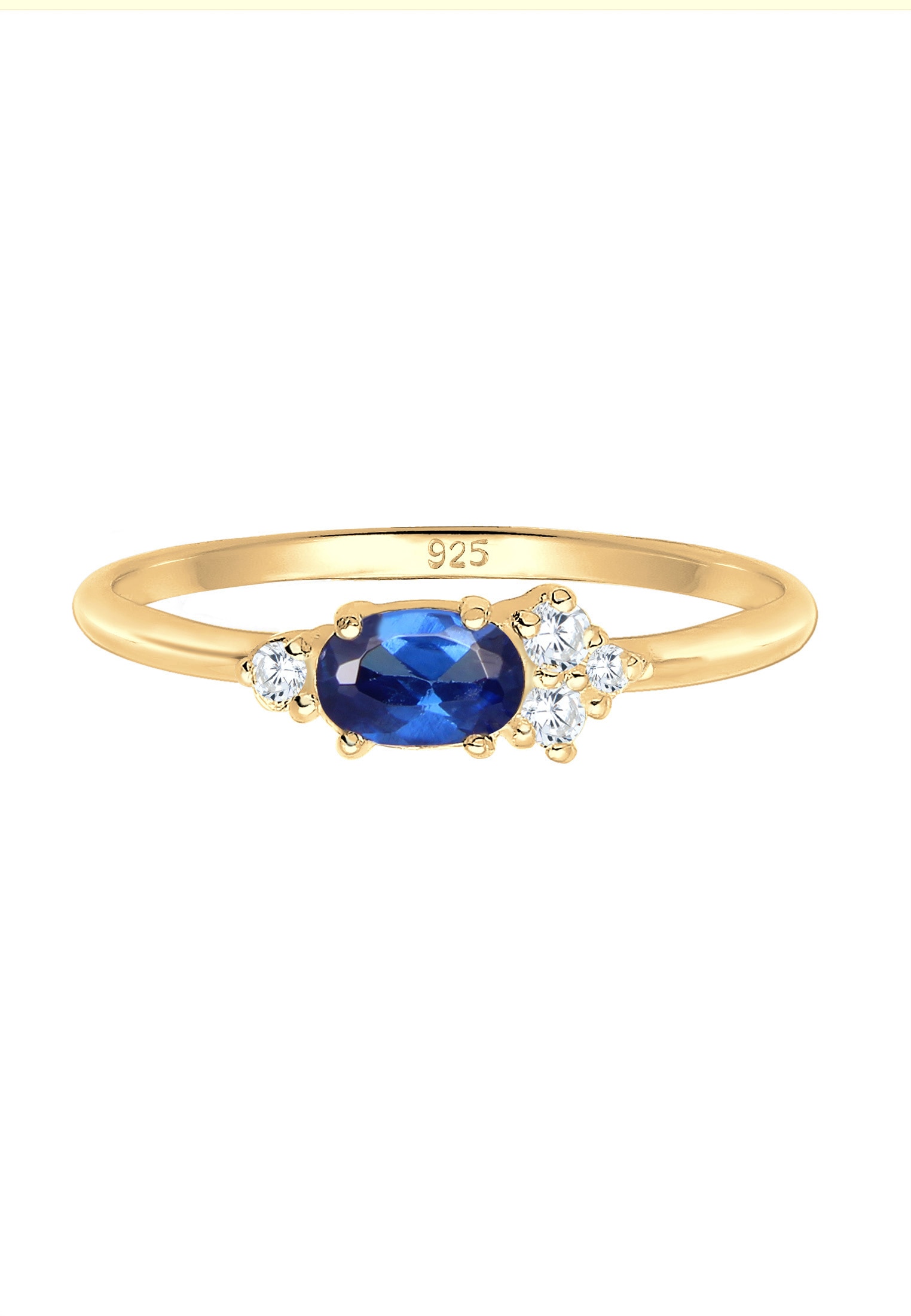 Elli Premium Verlobungsring »Ring Zirkonia Synthetischer Rubin Pink 925 Sterling Silber vergoldet«