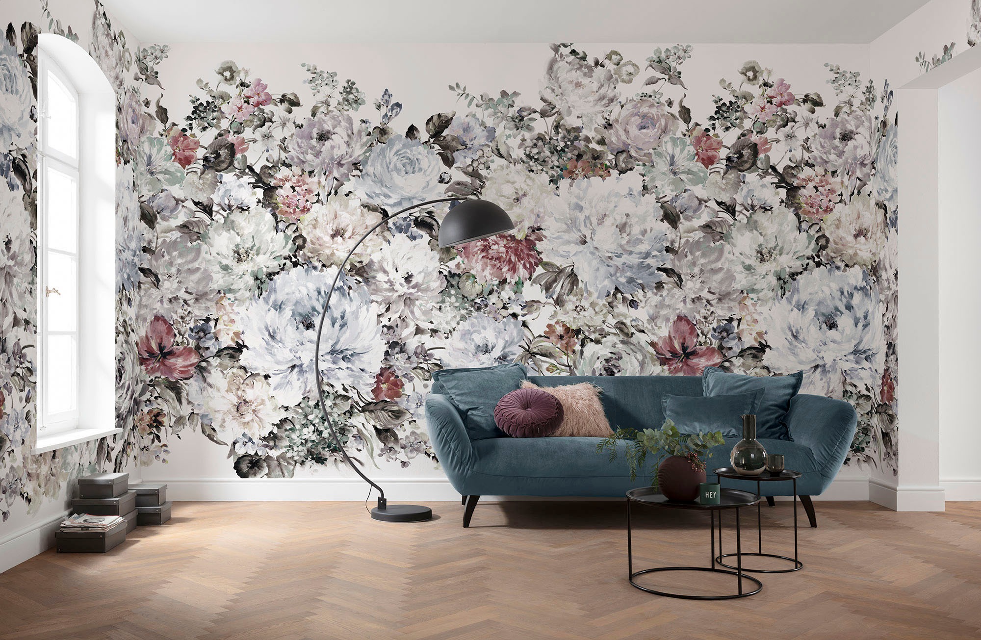 Komar Vliestapete »Digitaldruck Vlies - Gentle Grace - Größe 300 x 250 cm«, bedruckt, Wohnzimmer, Schlafzimmer