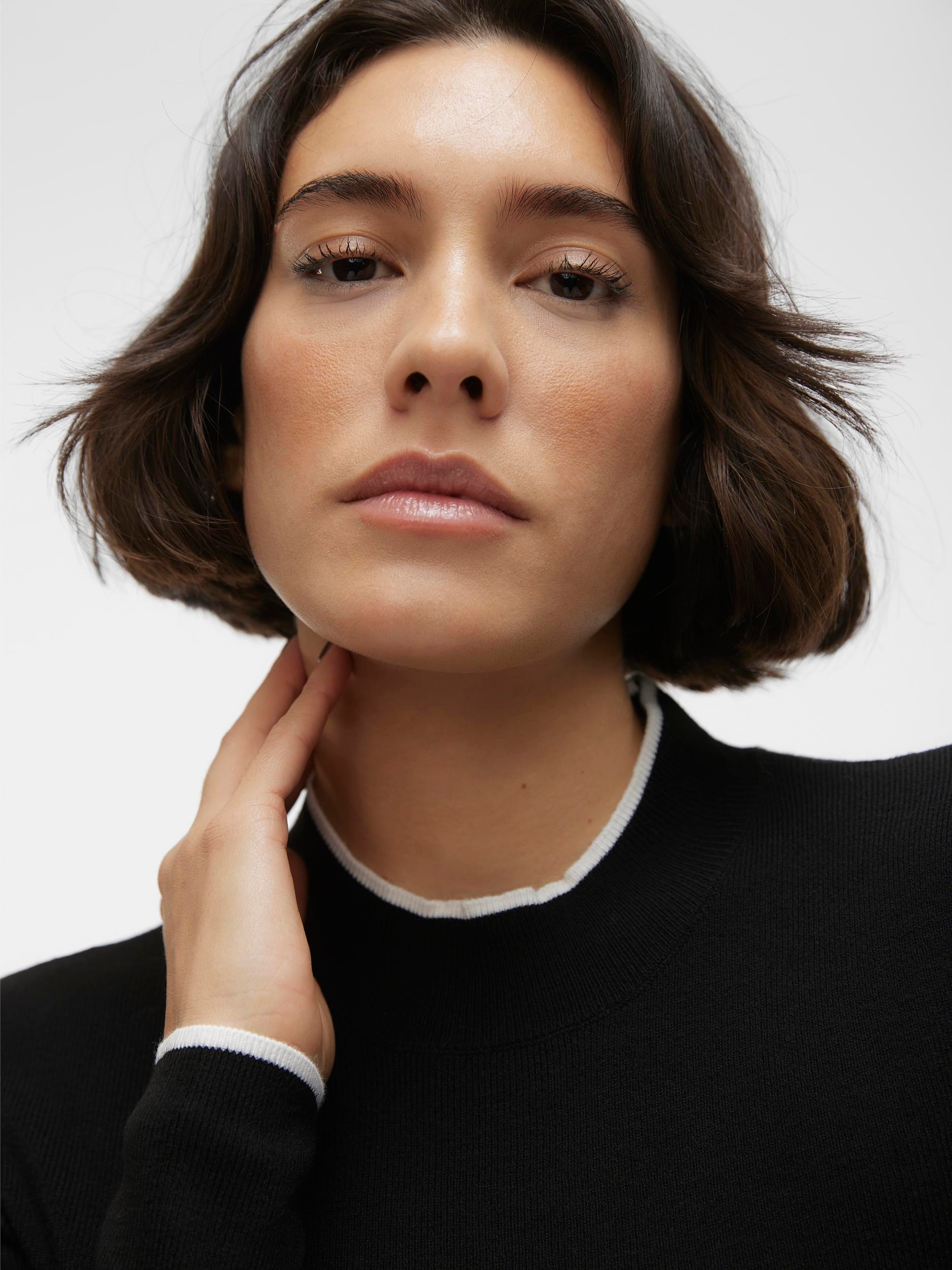 Vero Moda Rundhalspullover »VMFLOUNCY LS HIGHNECK PULLOVER GA«