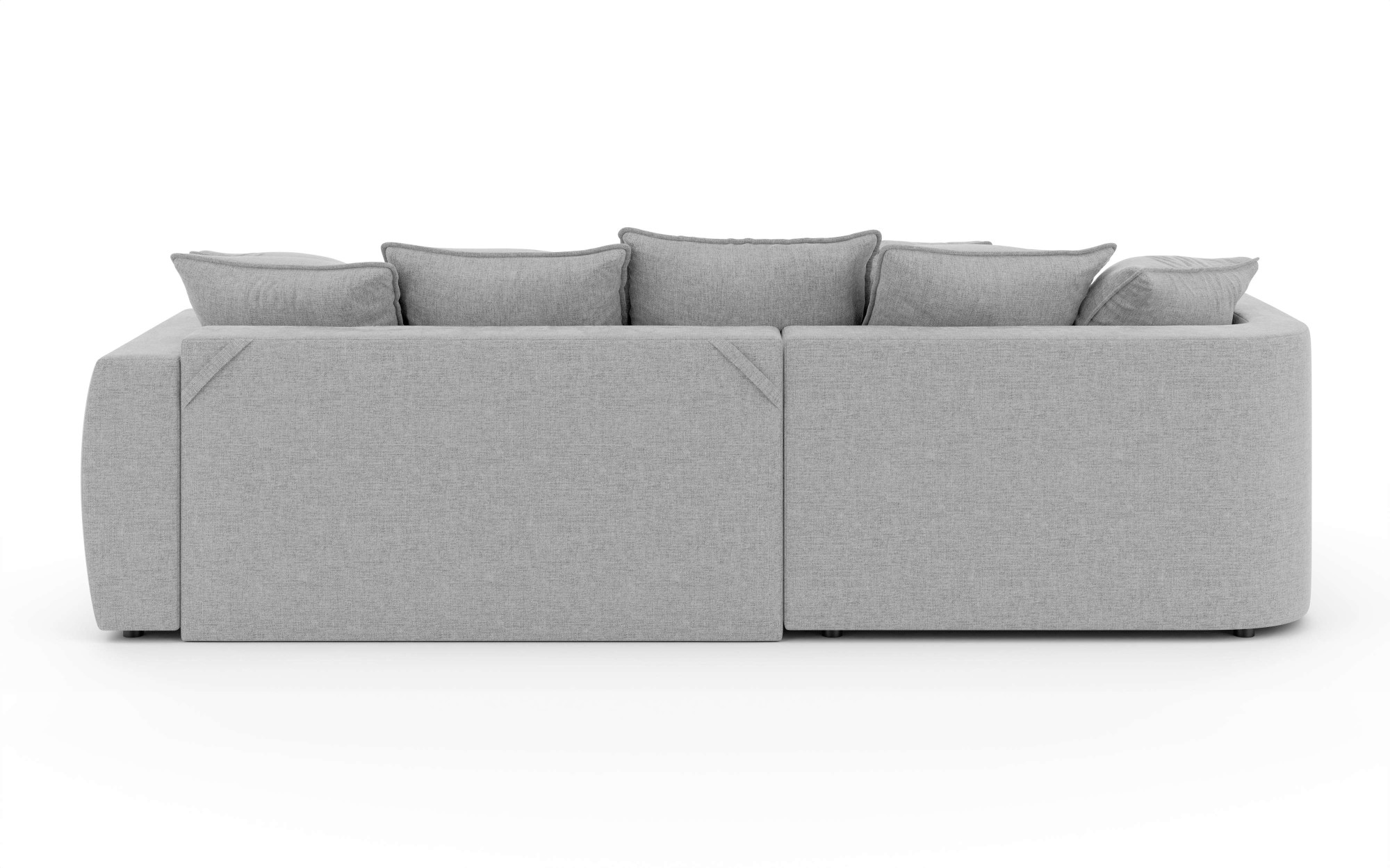 INOSIGN Ecksofa »Kahekili, Schlafsofa mit Bettkasten, Maße B/T/H: 255/181/90/ cm«, L-Form mit Wellenunterfederung, 7 Rückenkissen und 2 Zierkissen