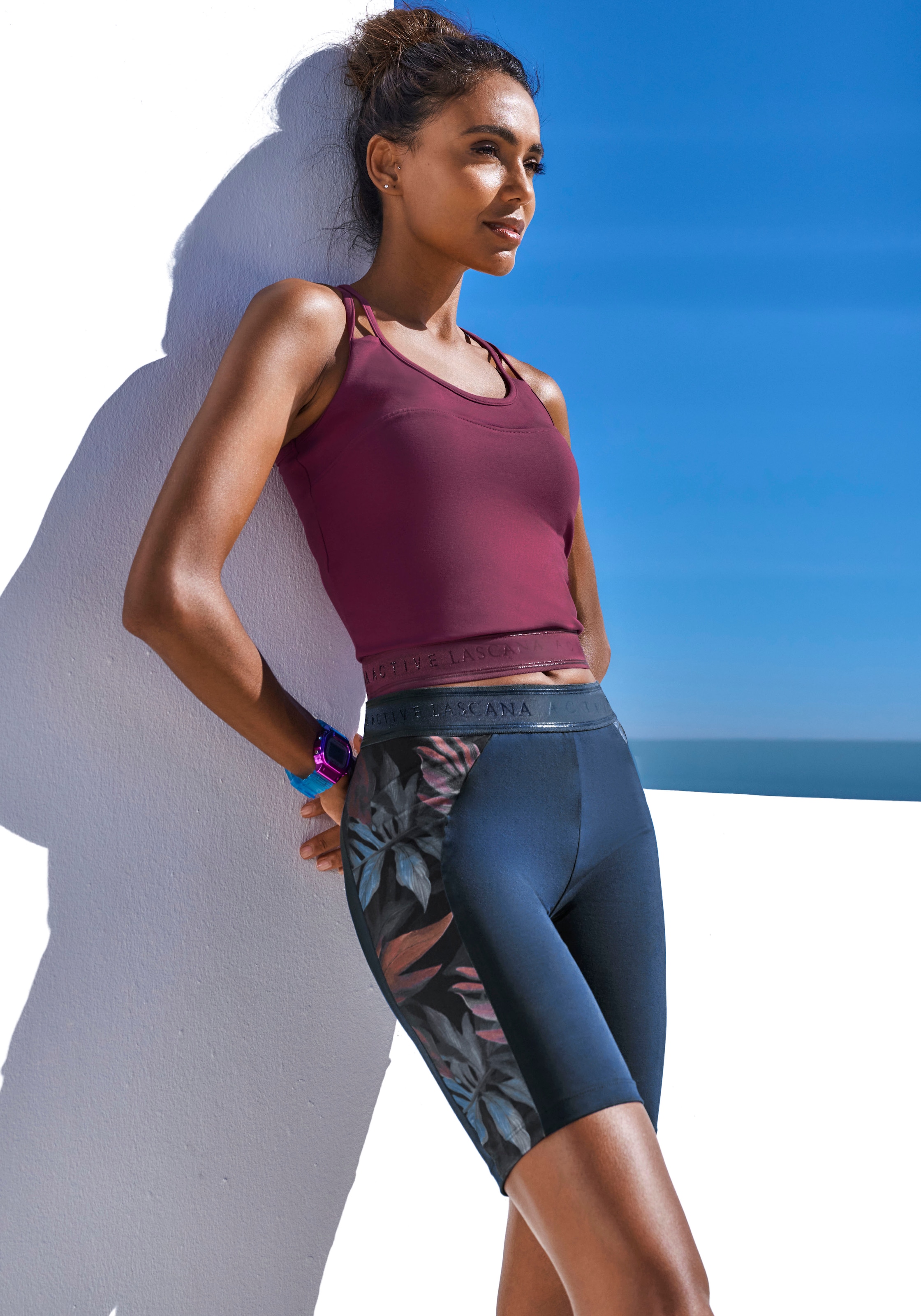 LASCANA ACTIVE Crop-Top, mit Teilungsnaht