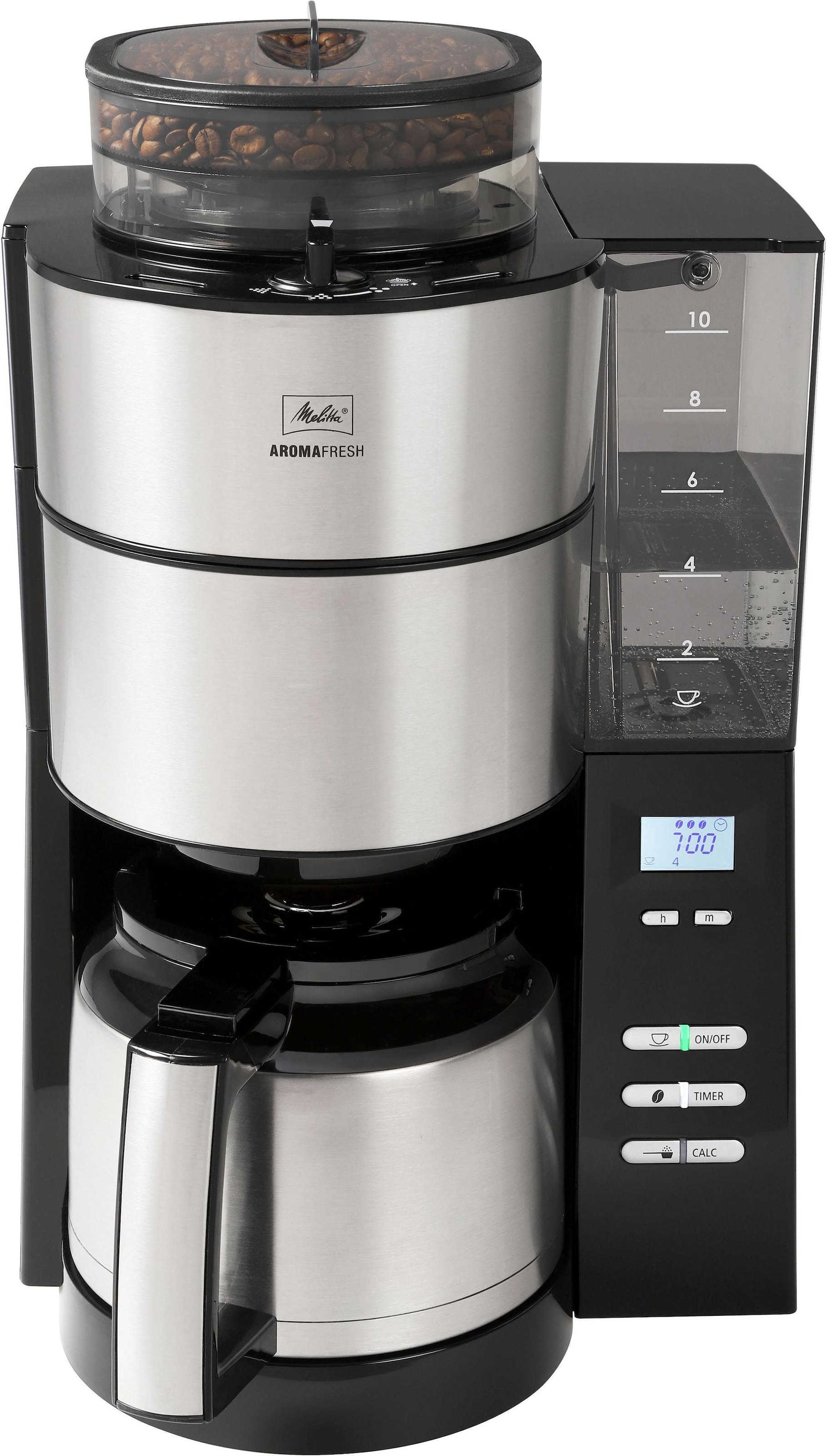 Melitta Kaffeemaschine mit Mahlwerk »AromaFresh Therm 102112«, 1,2 l
