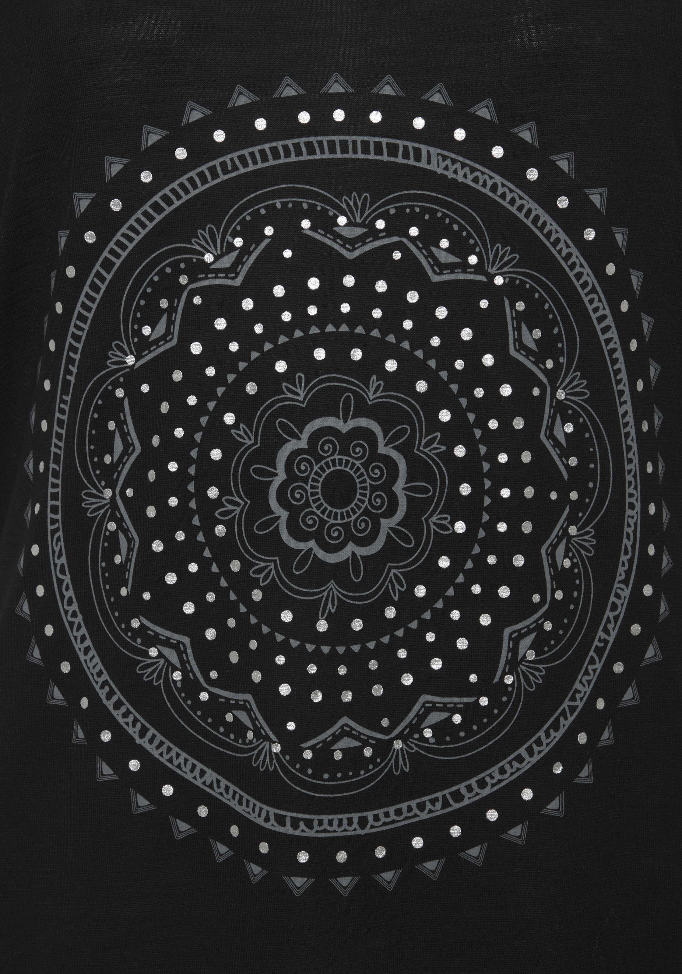 LASCANA Strandshirt mit Print und glänzendem Effekt, Ethno-Look, casual