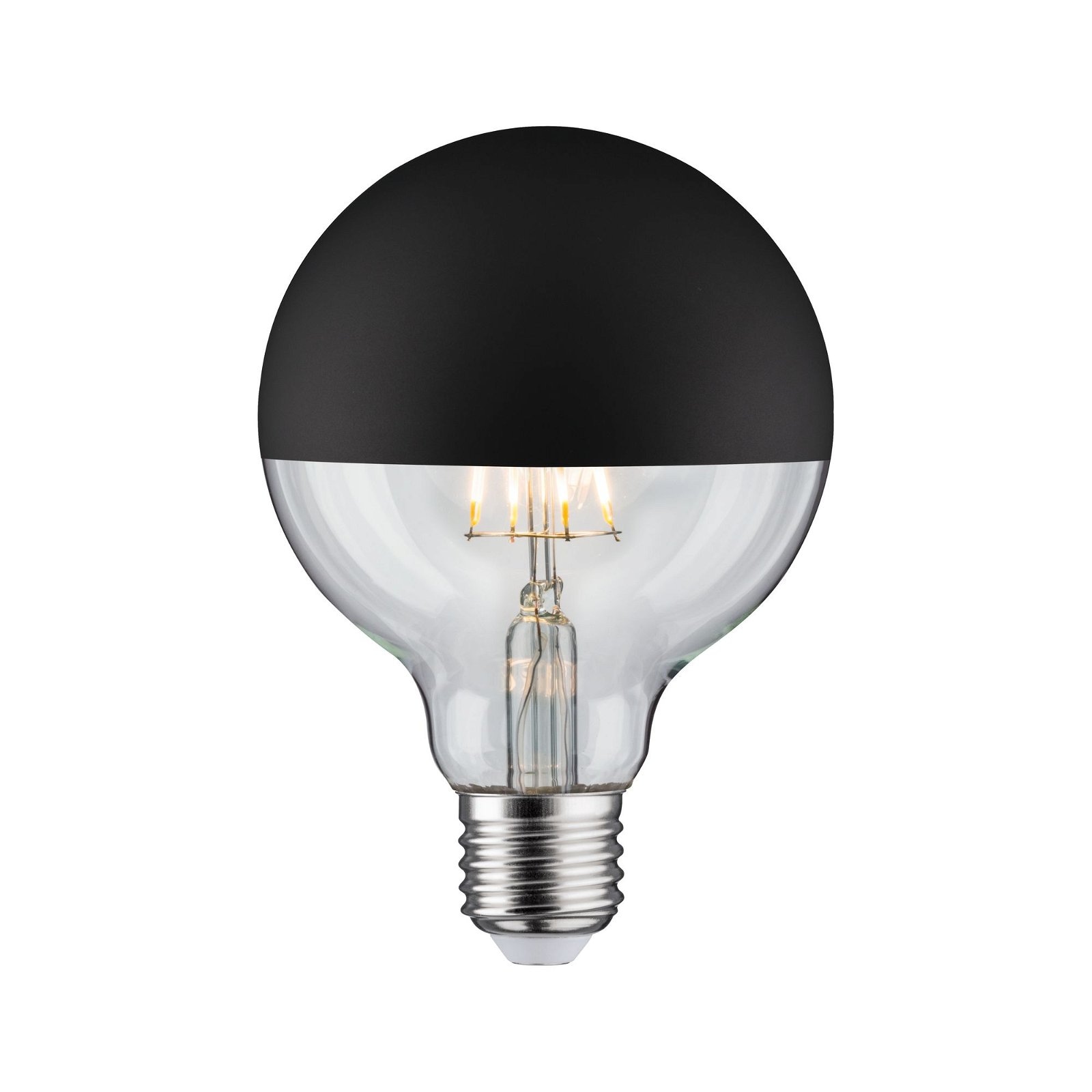 Paulmann LED-Leuchtmittel »230V LED Globe G95 600lm 6,5W 2700K Schwarz matt« 1 Stk. Warmweiß