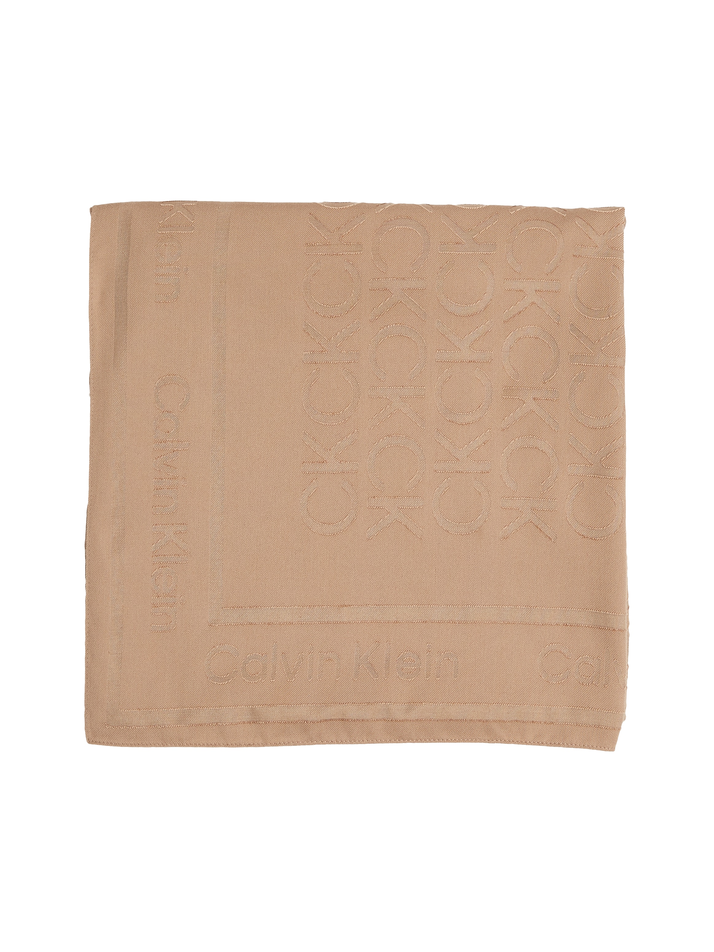 Calvin Klein Schal »BURNOUT MONOGRAM SCARF«, CK-Muster, Quadratisches Format