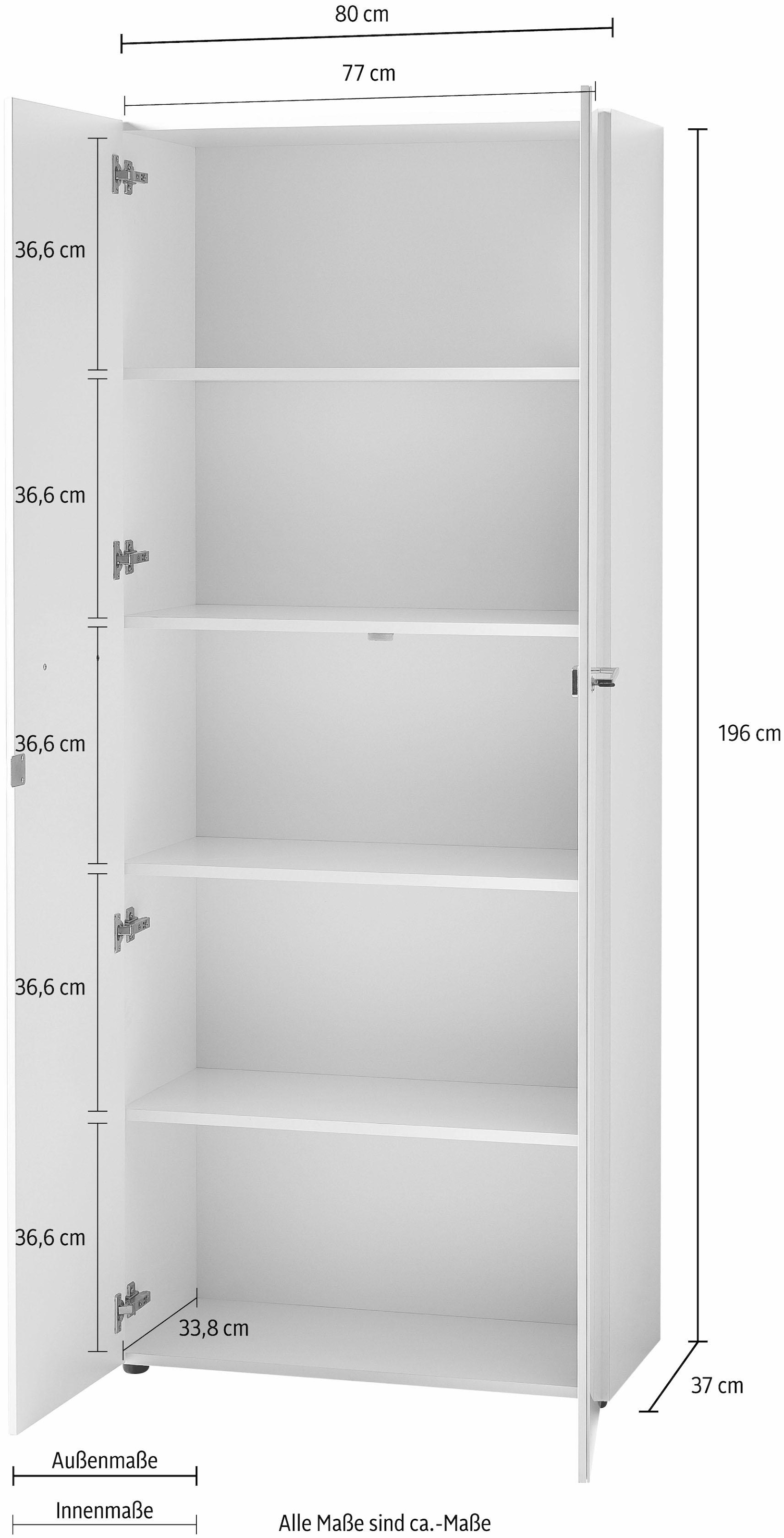 GERMANIA Aktenschrank »GW-Monteria«, mit weißer Glas-Auflage, abschließbar  online bei OTTO