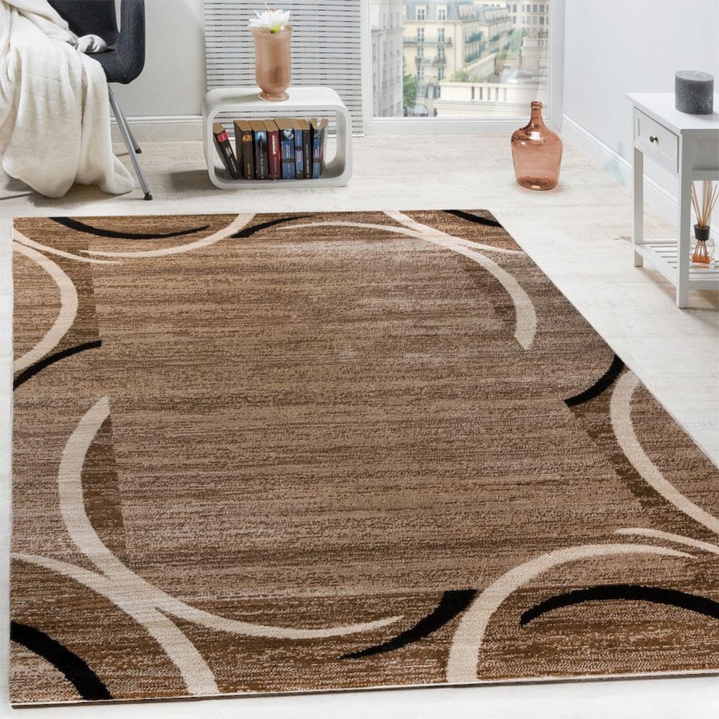 Paco Home Teppich »Sinai 059«, rechteckig, 9 mm Höhe, Kurzflor, mit Bordüre, ideal im Wohnzimmer & Schlafzimmer