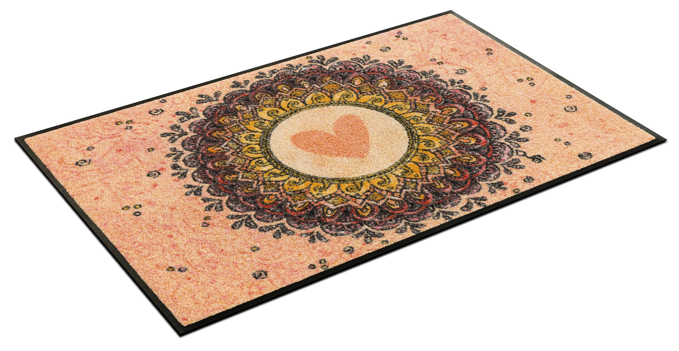 wash+dry by Kleen-Tex Fußmatte »Circle of Love« rechteckig 7 mm Höhe