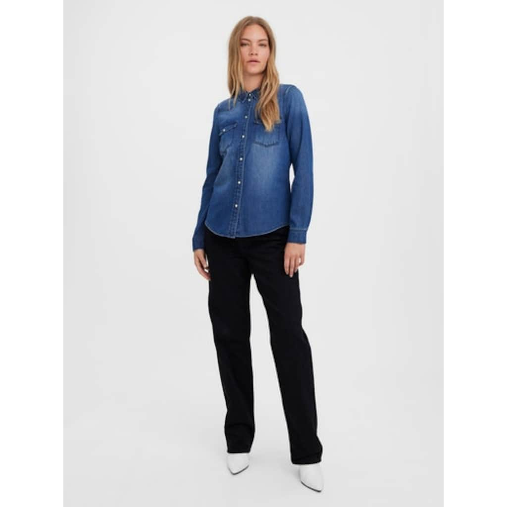 Vero Moda Jeansbluse »VMMARIA LS DENIM SLIM SHIRT MIX NEW«