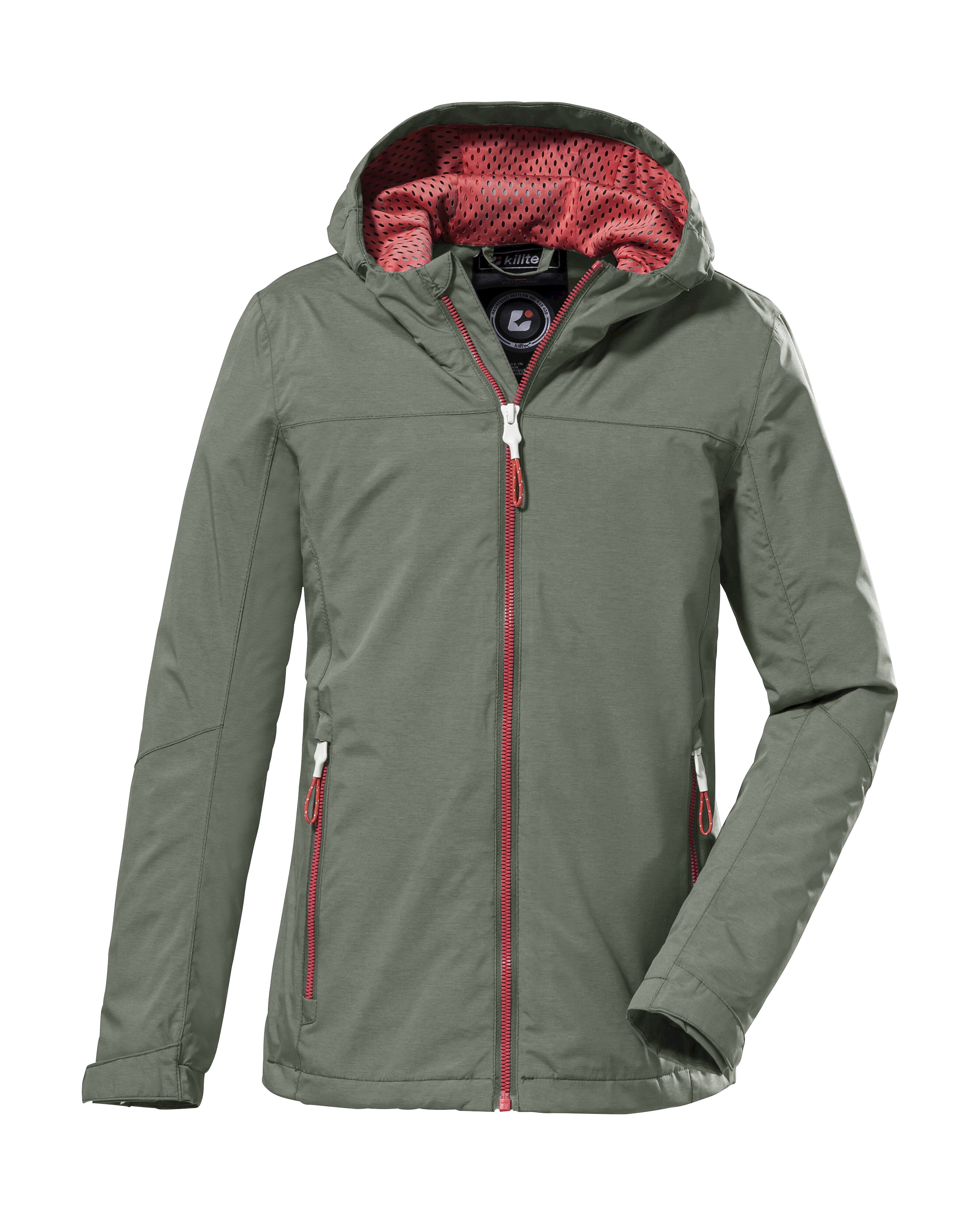 Killtec Mädchen Outdoorjacke »KOS 56 GRLS JCKT« Wasserdichte Jacke mit 10.000 mm Wassersäule und verschweißten Nähten in grün, Größe 116