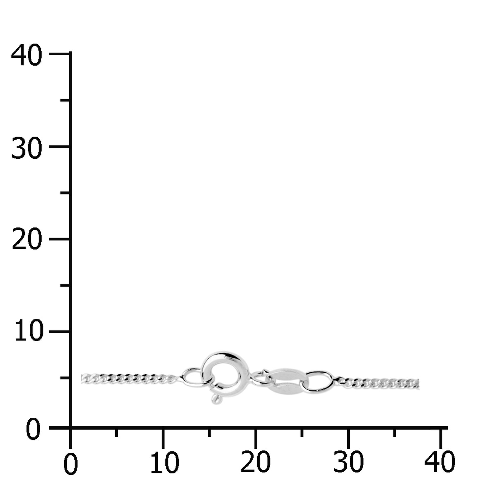 OSTSEE-SCHMUCK Silberkette »- Panzer diamantiert 1,3 mm breit - Silber 925/000 -,«