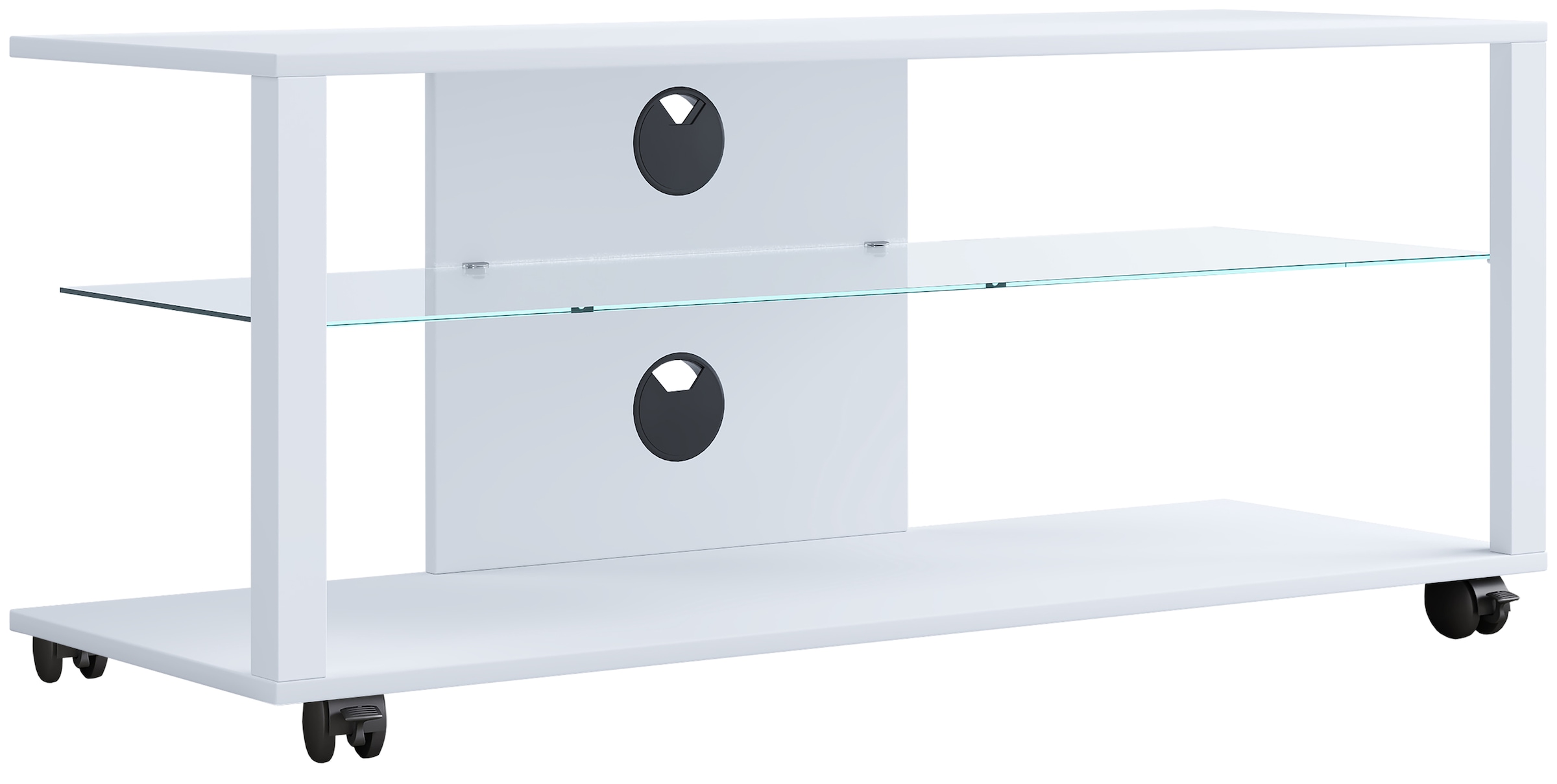 VCM TV-Board »VCM TV Möbel | Lowboard | Fernsehregal mit Rollen und ausreichend Stauraum | Maße H. 45 x B. 115 x T. 41 cm | Fernseh Möbel ¿ Folas XL«, (VCM Folas)