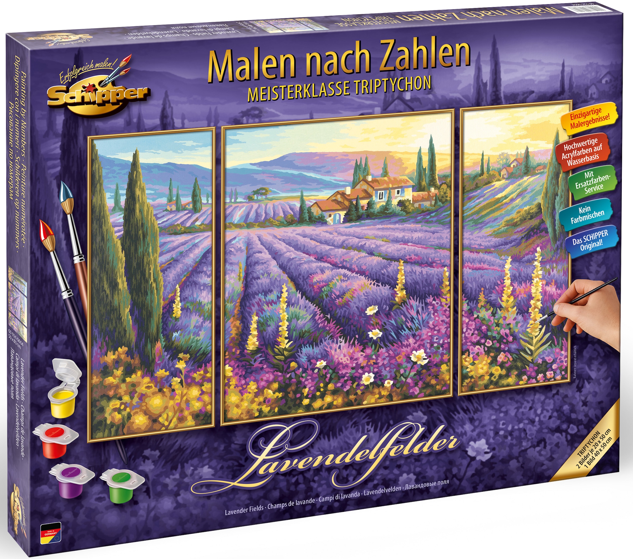 Schipper Malen nach - | Germany »Meisterklasse in OTTO Zahlen Triptychon Lavendelfelder«, online Made
