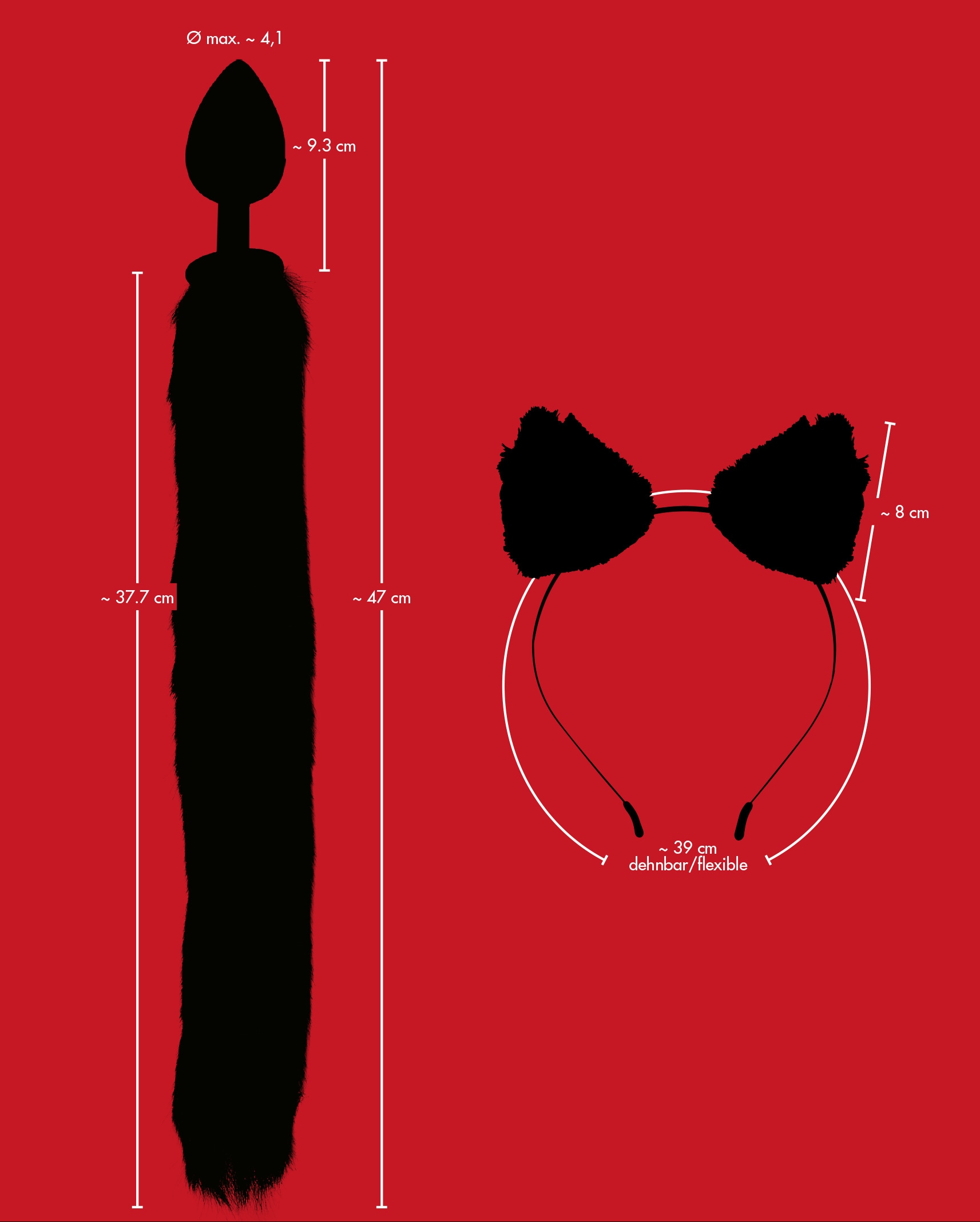 Bad Kitty Anal-Stimulator »Toy Set Pet Play Plug & Ears« ()