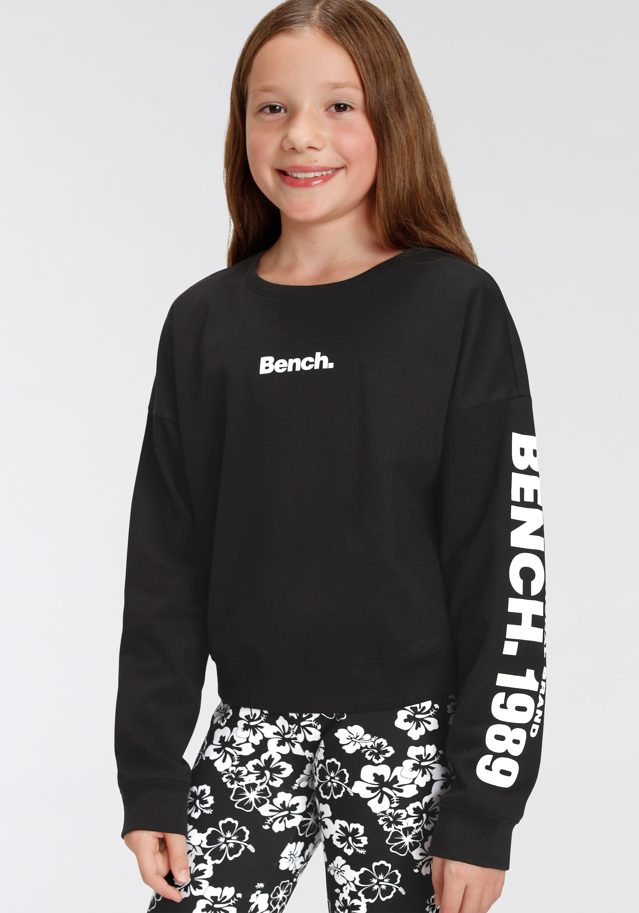Bench. Langarmshirt »Fledermausärmel«, und Online OTTO Logodruck im Shop