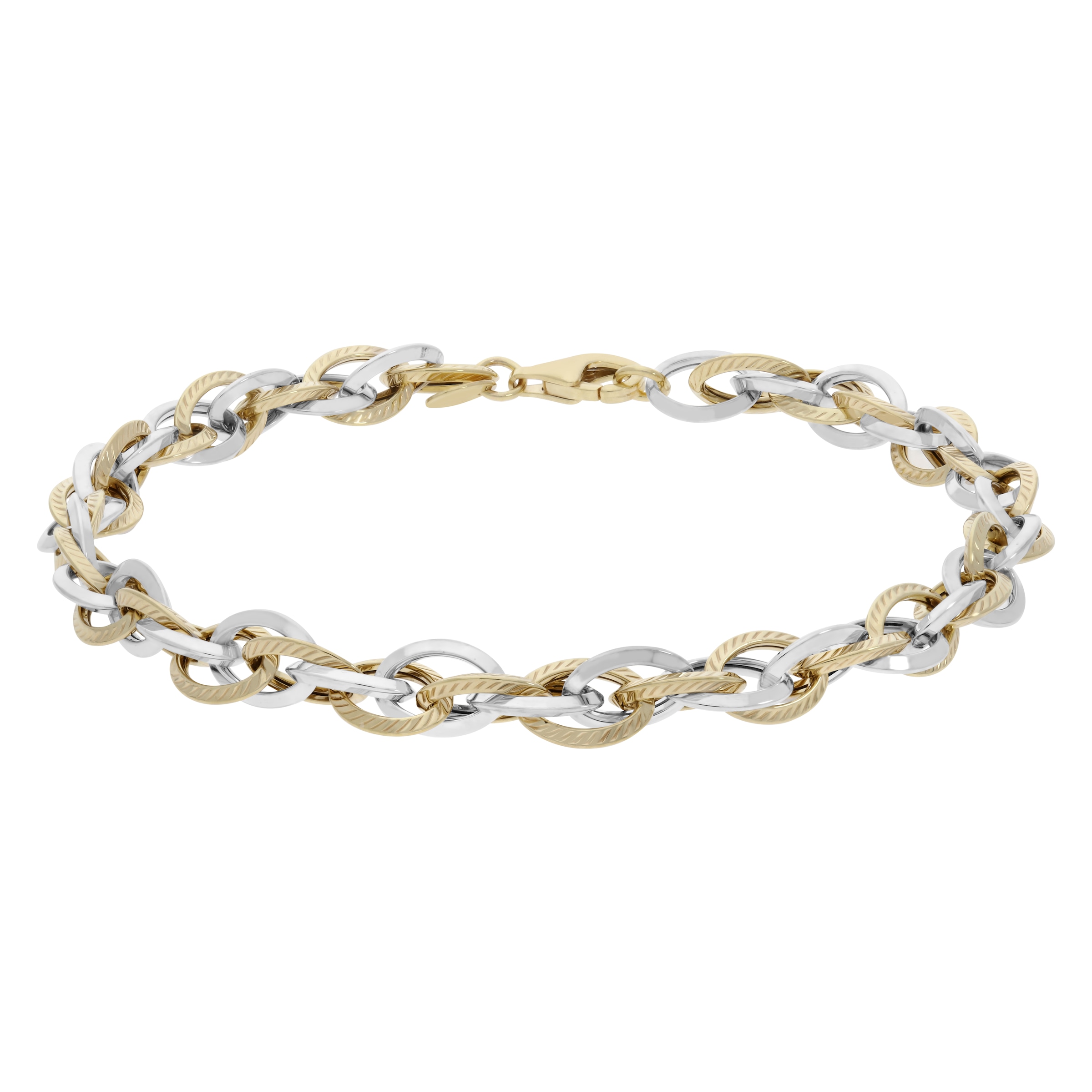 Firetti Armband »Schmuck Geschenk Gold 585 Armschmuck Doppelankerkette bicolor«
