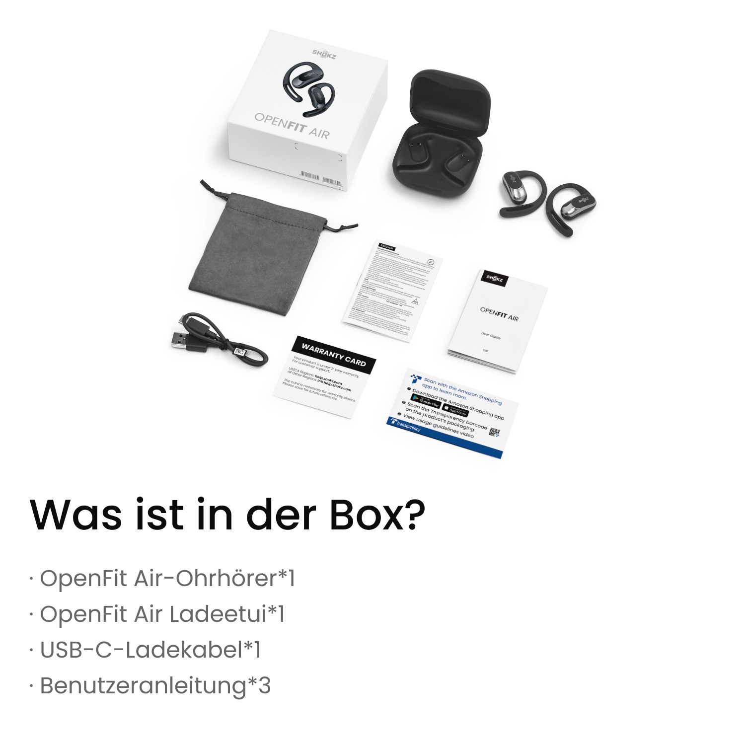 Shokz Open-Ear-Kopfhörer »OpenFit Air«, A2DP Bluetooth