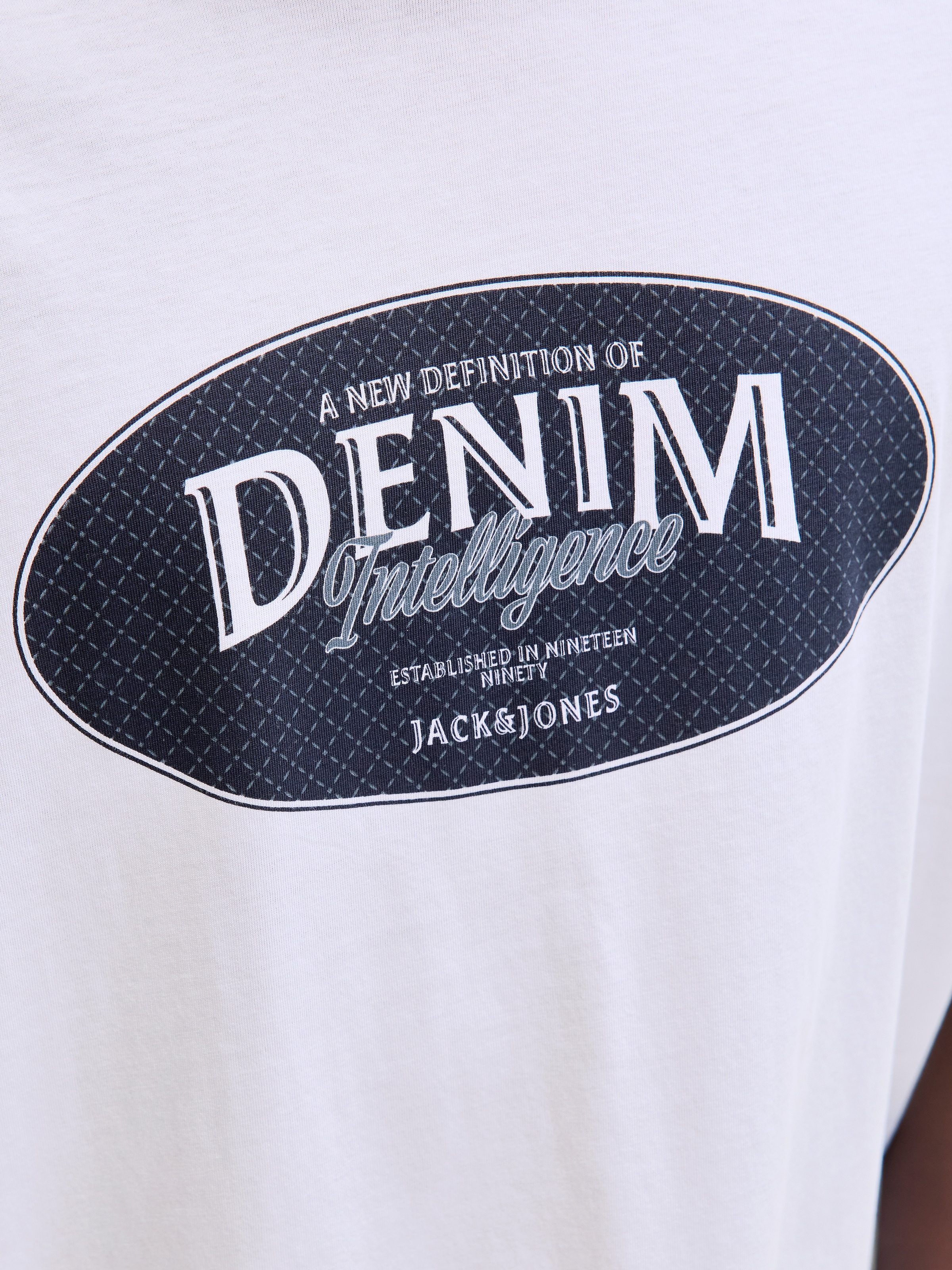 Jack & Jones Rundhalsshirt »JJEDOVER DENIM TEE SS O-NECK SN« mit Logobranding