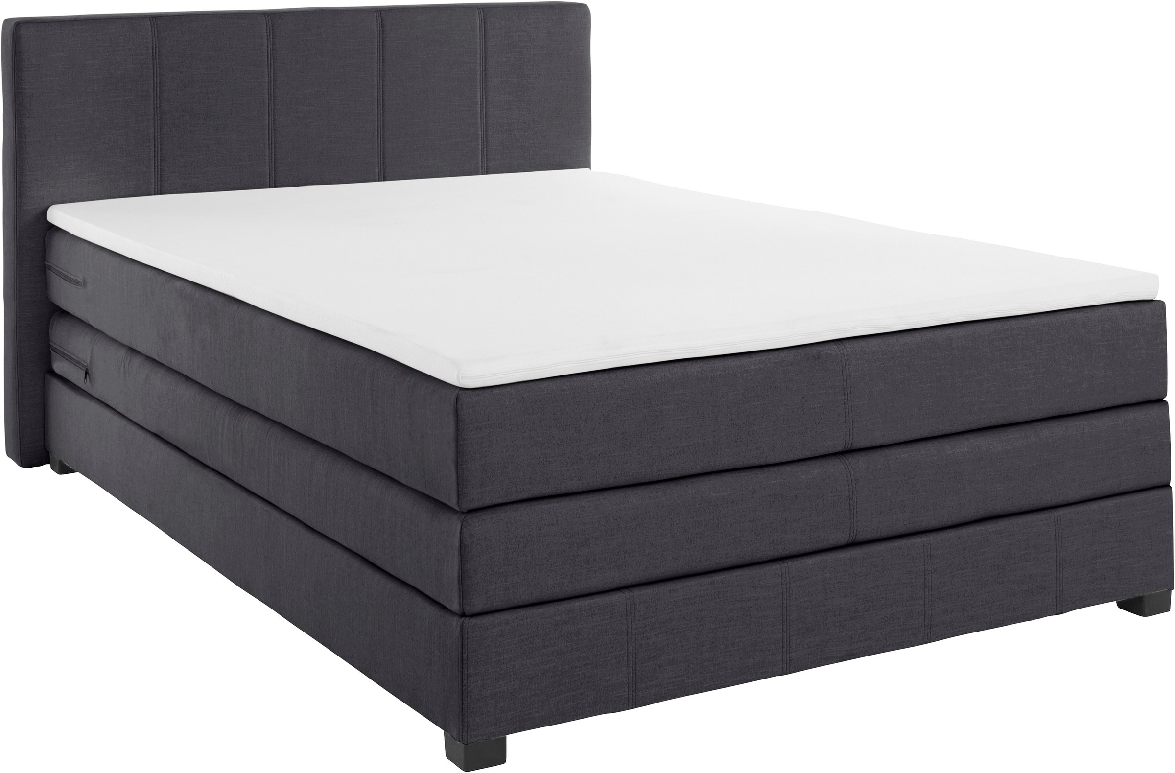 OTTO products Boxspringbett »Peetu« Taschenfederkern-Matratze, in 4 Breiten und 4 Farben, incl. Topper