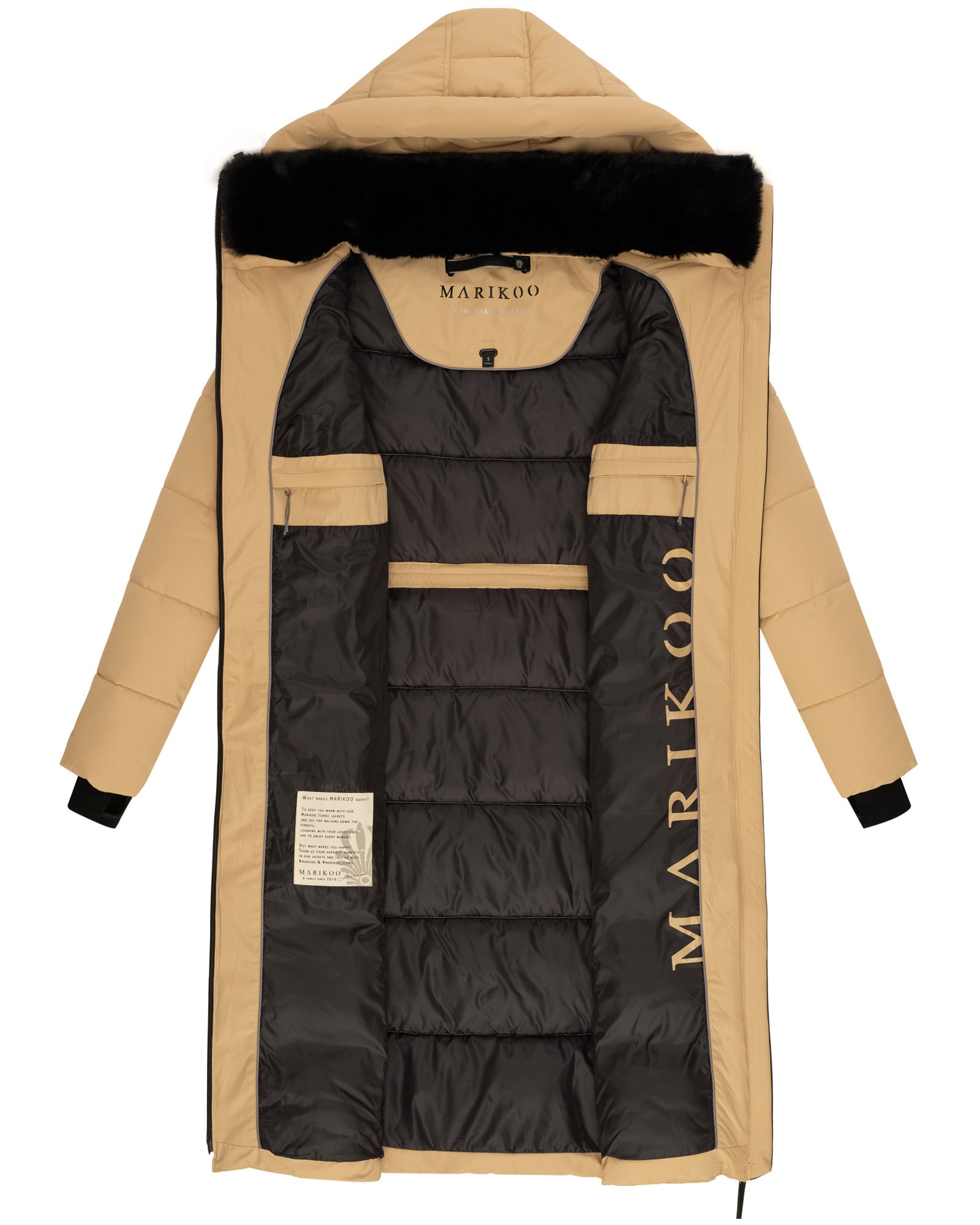 Marikoo Steppjacke »Marikoo Zuraraa lange Damen Winter Steppjacke B989«