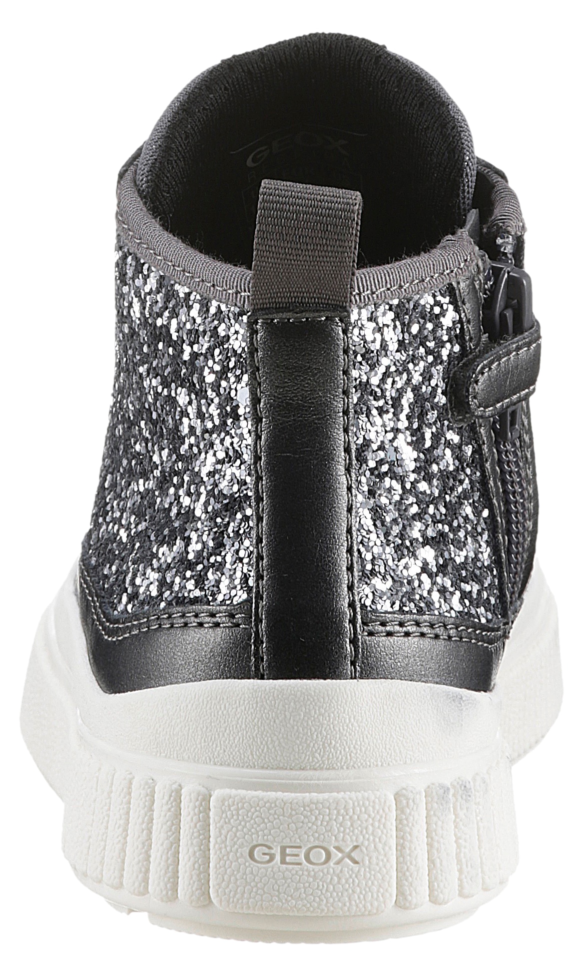 Geox Sneaker »J LAQUINNY GIRL D«, High Top Sneaker, Schnürboots, Freizeitschuh mit Plateausohle