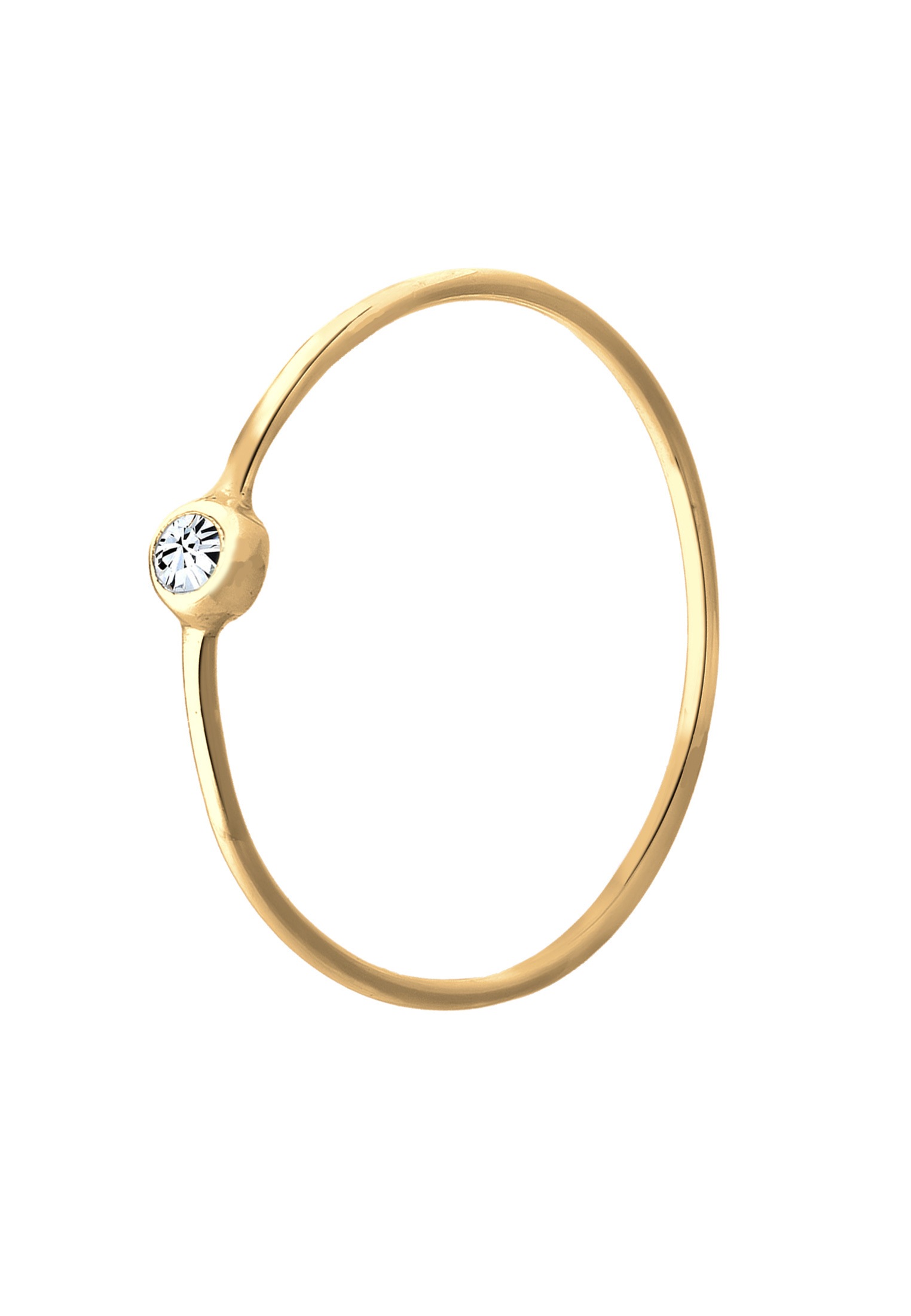 Elli Silberring »Ring Solitär Stapelring 925 Silber, mit Kristallen von Swarovski®«