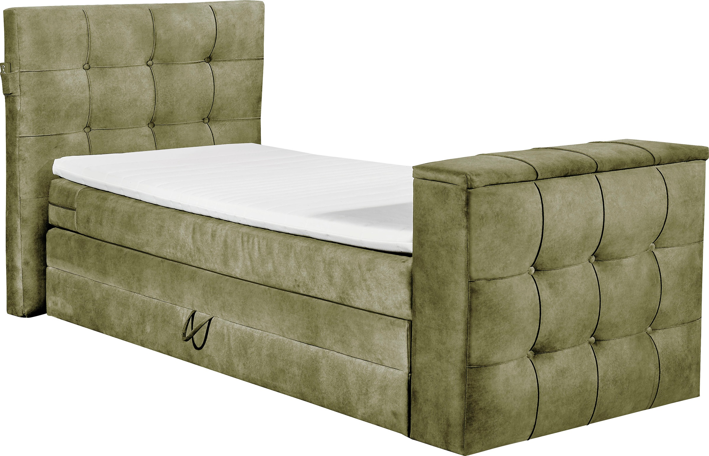 set one by Musterring Boxspringbett »Richmond«, mit Duo-Matratze (H2/H3), versenkbarer TV-Halterung (bis 40 Zoll) und Fernbedienung. Wahlweise mit/ohne Bettkasten