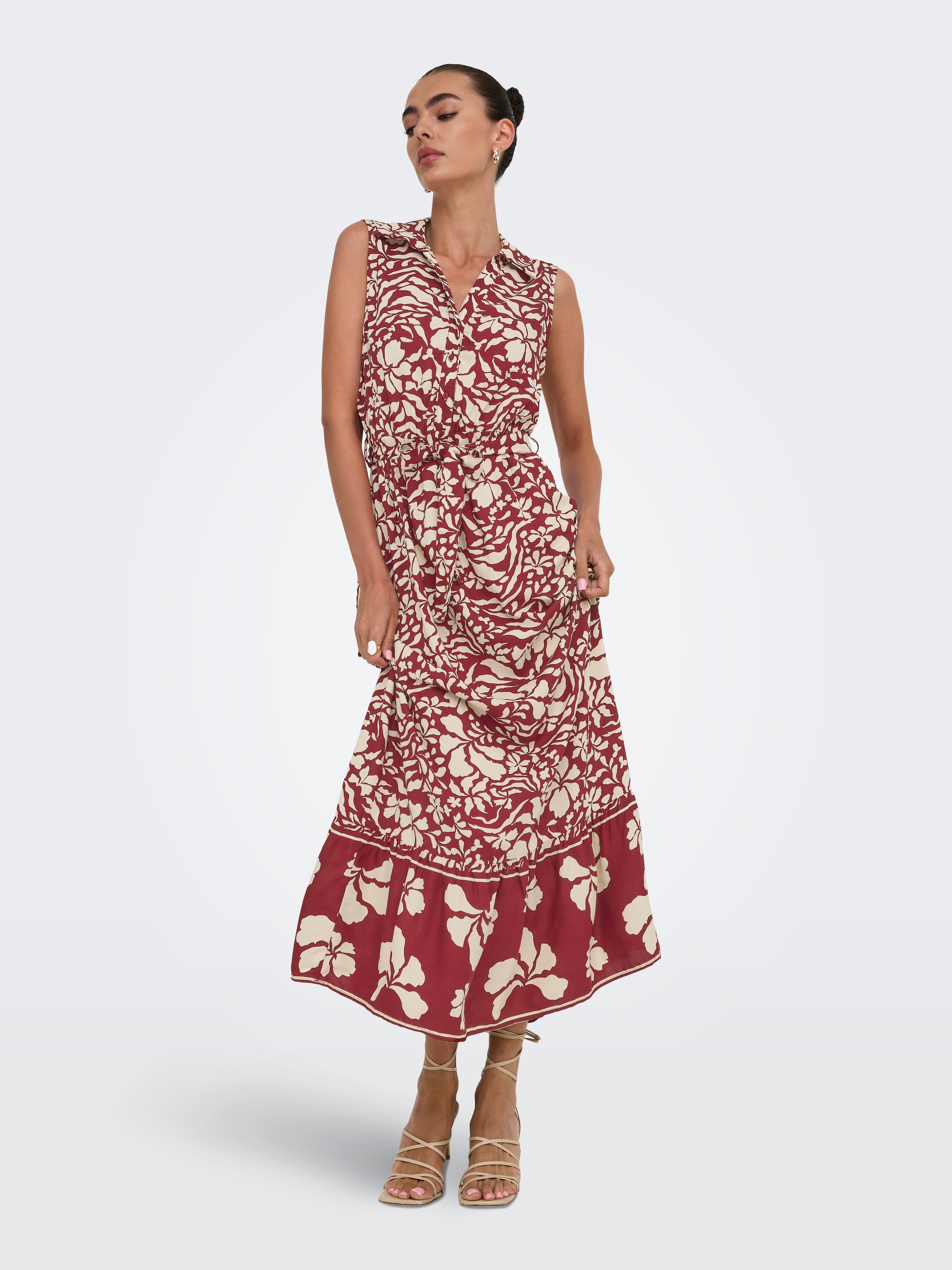 ONLY Maxikleid »ONLVIBE LIFE S/L SHIRT LONG DRESS WVN«