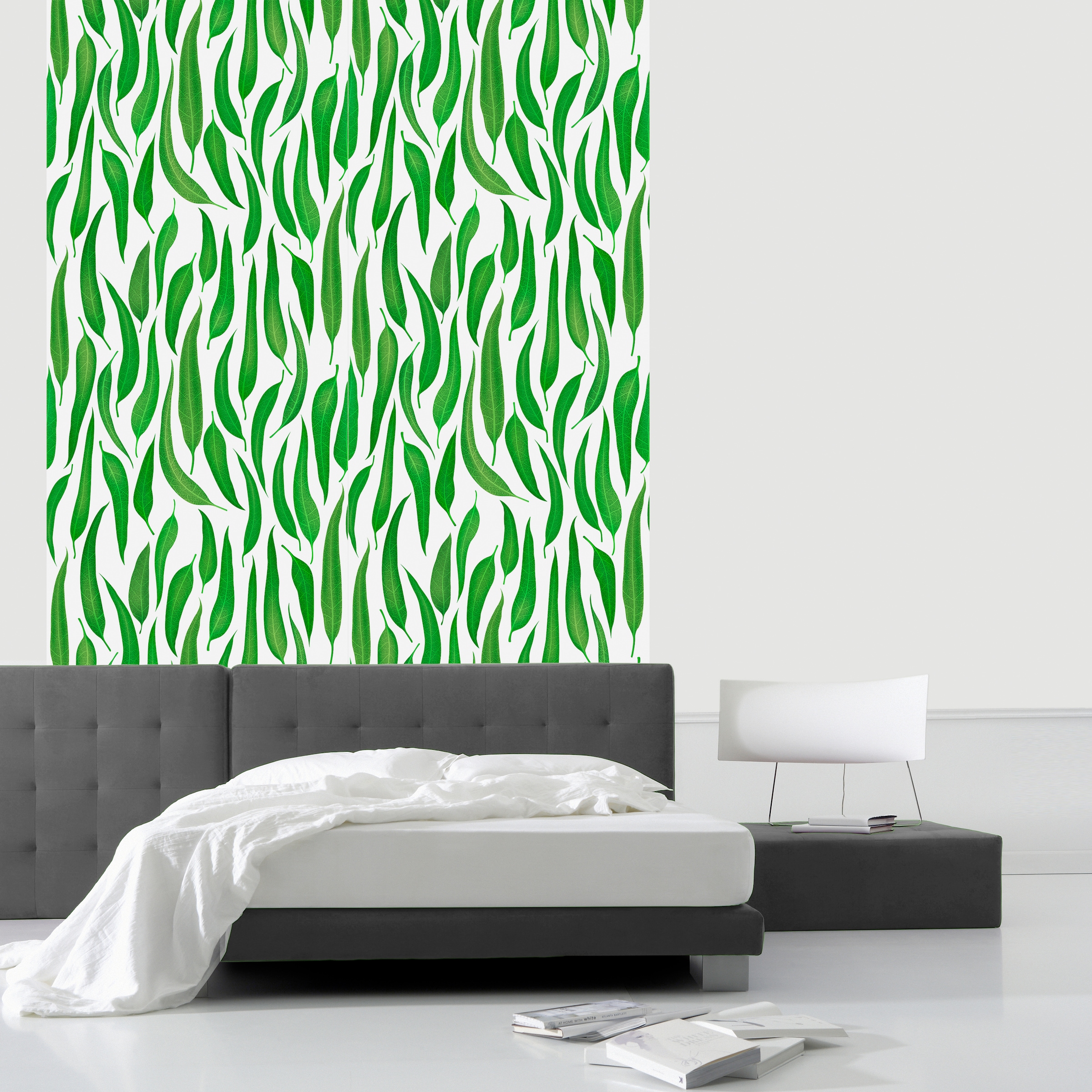 queence Vinyltapete »Weiden Blätter«, bedruckt-Motiv-botanisch-floral-gemustert-natürlich, 90x250cm, selbstklebend, kinderleichte Anbringung, Sticker