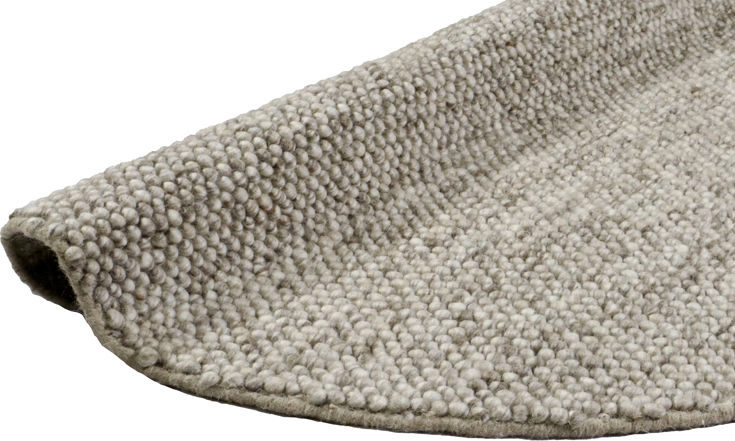 LeGer Home by Lena Gercke Teppich »Ainhoa, handgewebt, Wolle«, rund, 12 mm Höhe, Teppich, Wohnzimmer, Schlafzimmer, Esszimmer