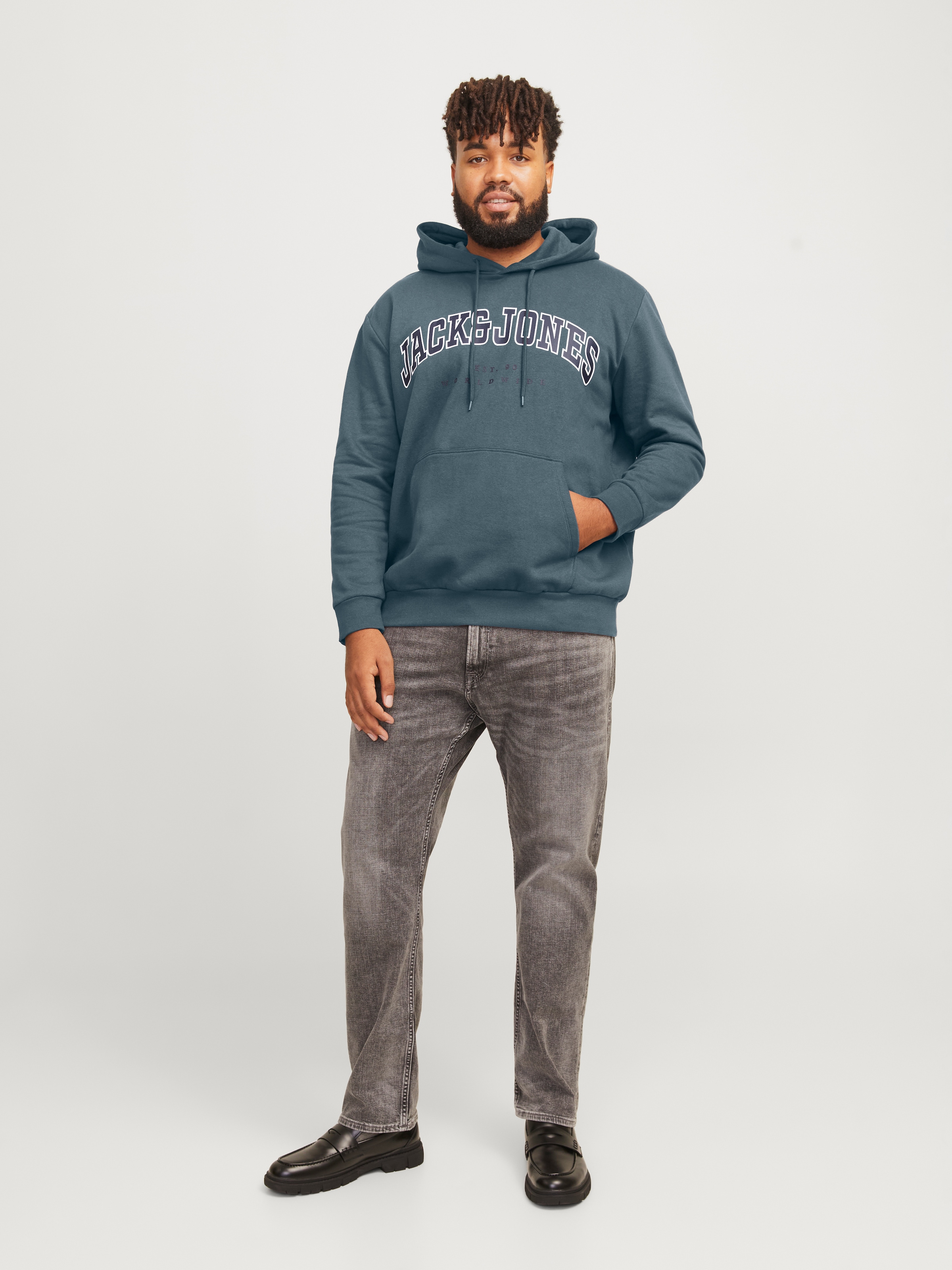 Jack & Jones PlusSize Hoodie »JJECALEB VARSITY SWEAT HOOD NOOS PLS«