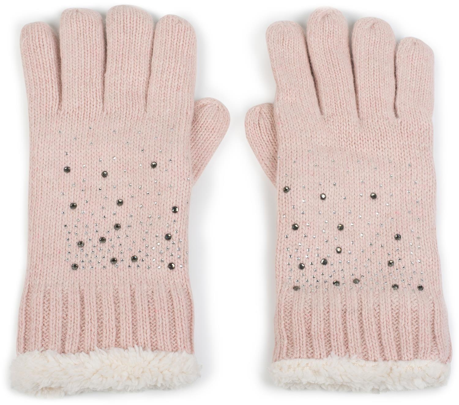 styleBREAKER Strickhandschuhe »Strickhandschuhe mit Strass und Fleece« 1 Stk.