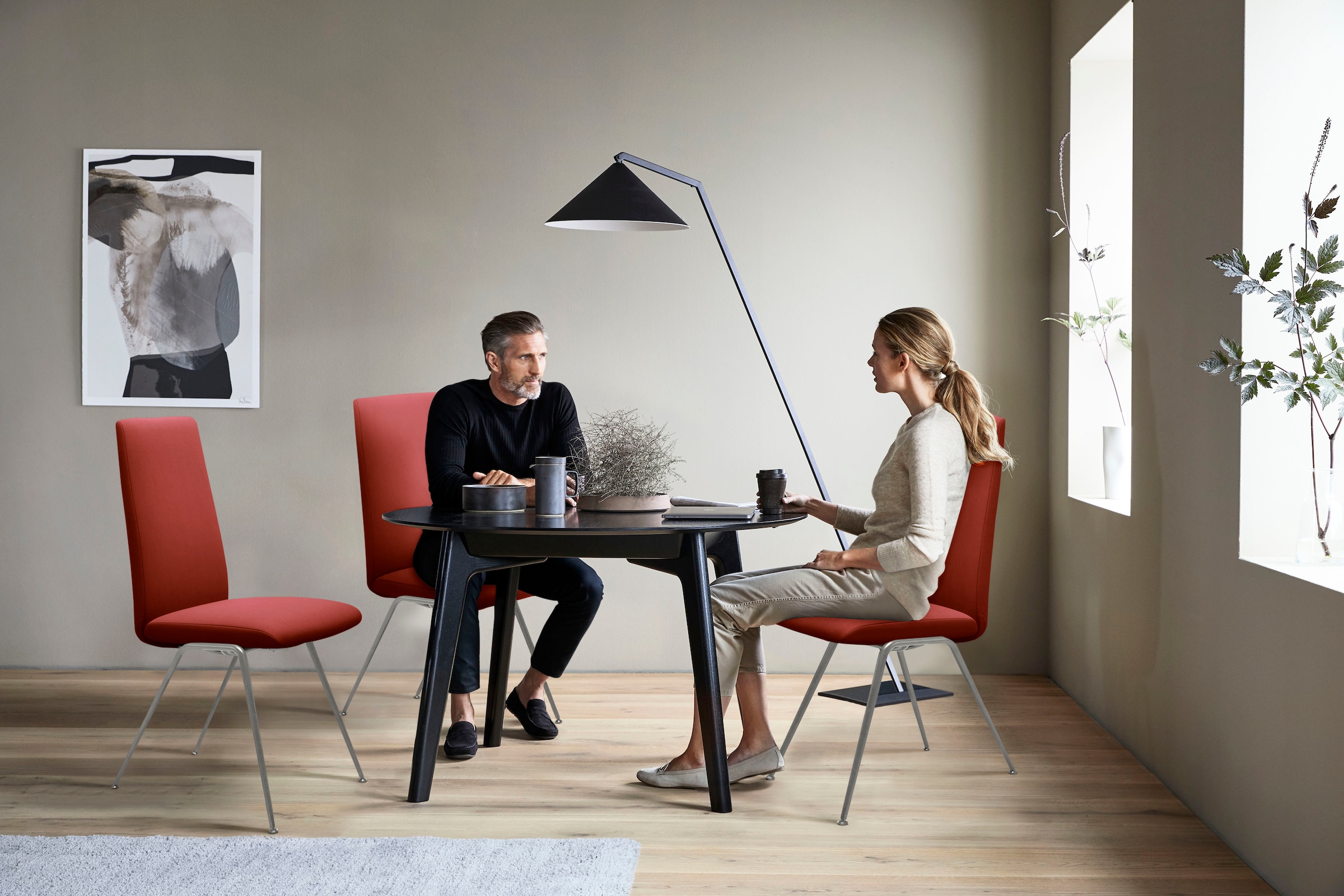 Stressless® Polsterstuhl »Laurel«, Microfaser DINAMICA, High Back, Größe L, mit Beinen aus Stahl in Chrom glänzend