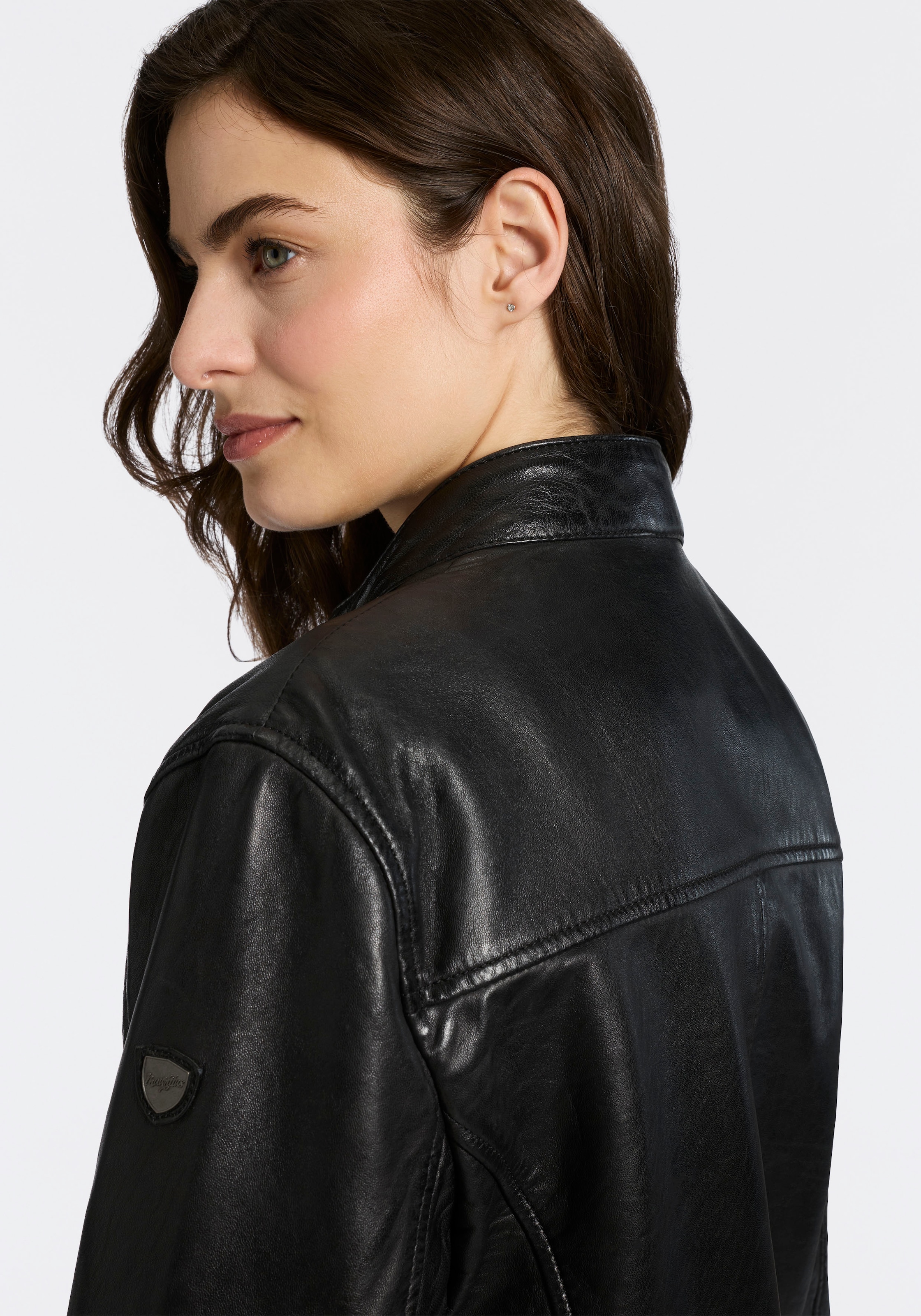 Mauritius Lederjacke »MMBarlo« mit Kapuze mit abnehmbarer Kapuze