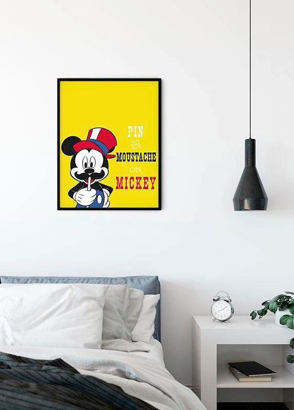 Komar Bild »Mickey Mouse Moustache« Disney 1 Stk. tlg. Wandbild zur Dekoration im Kinderzimmer - ohne Rahmen