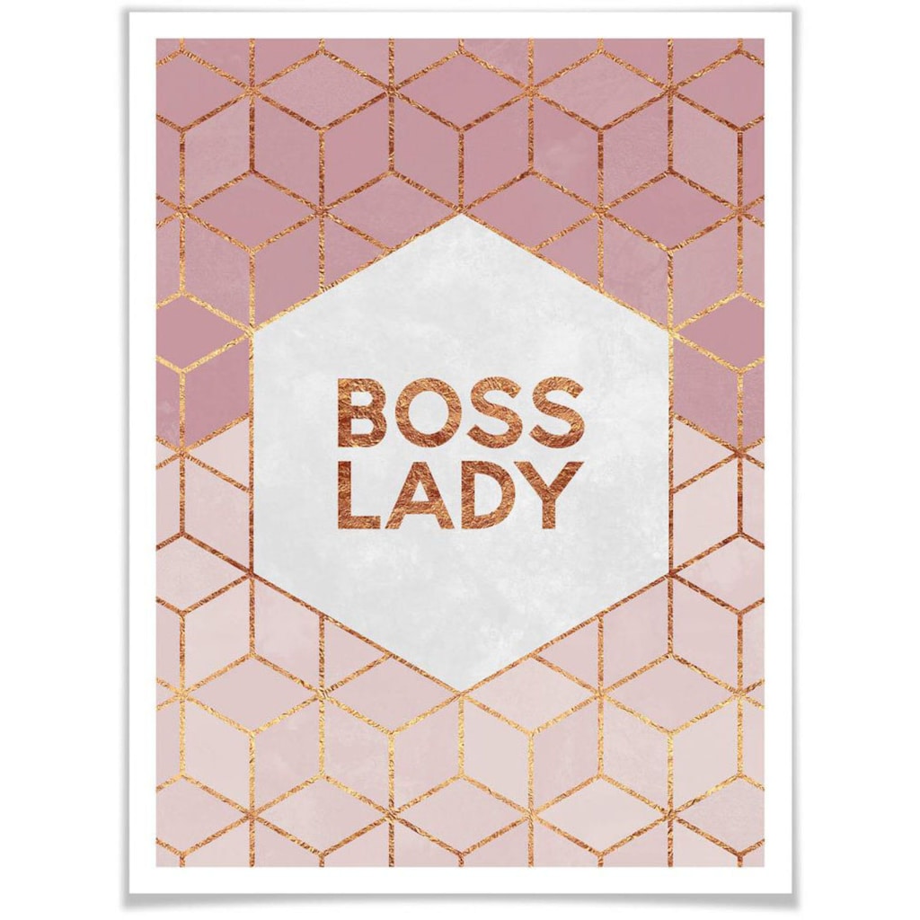 Wall-Art Poster »Boss Lady geometrische Deko«, Personen, (1 St.)