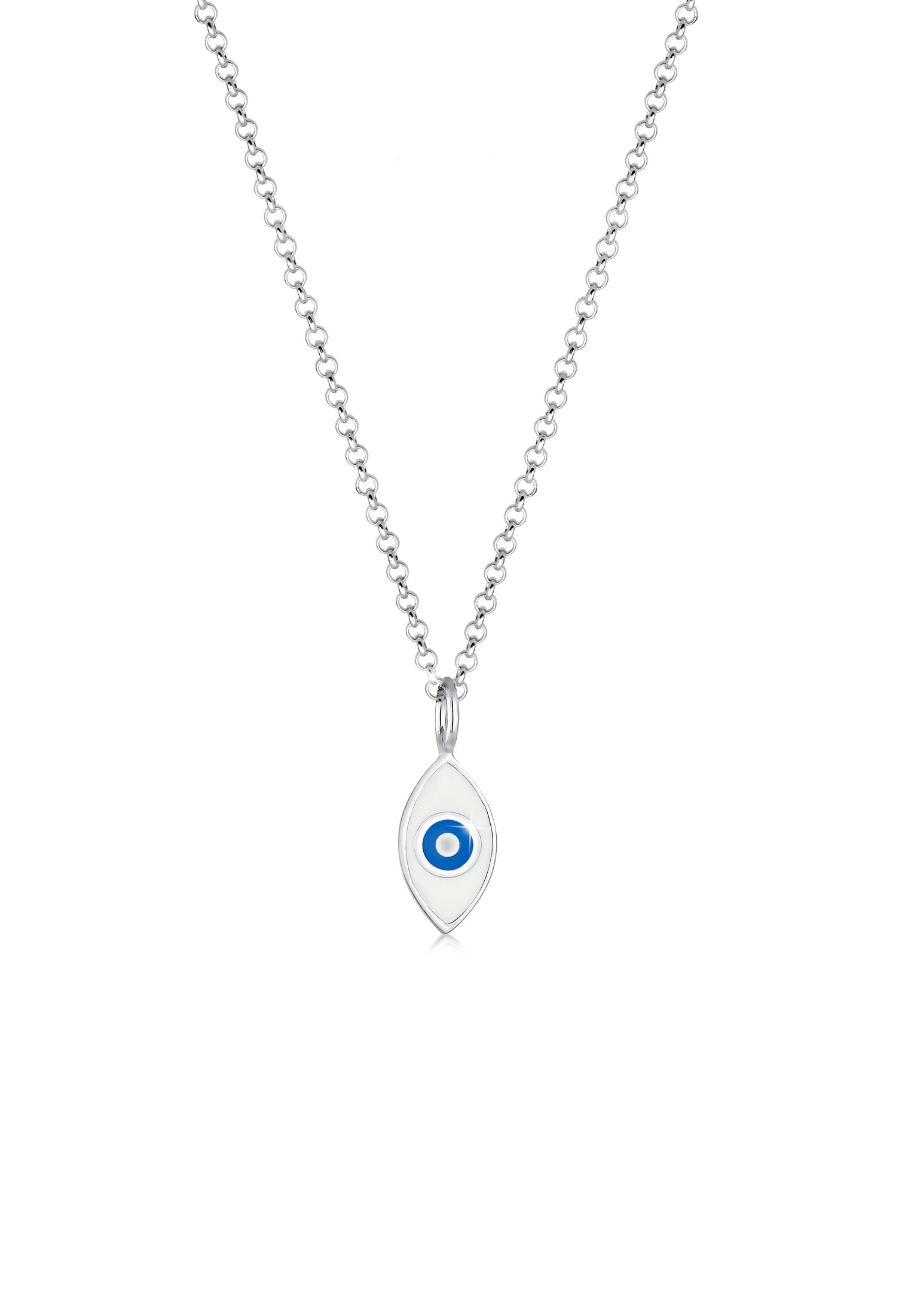 Elli Kette mit Anhänger »Halskette Erbskette Evil Eye Symbol Emaille 925er Silber«