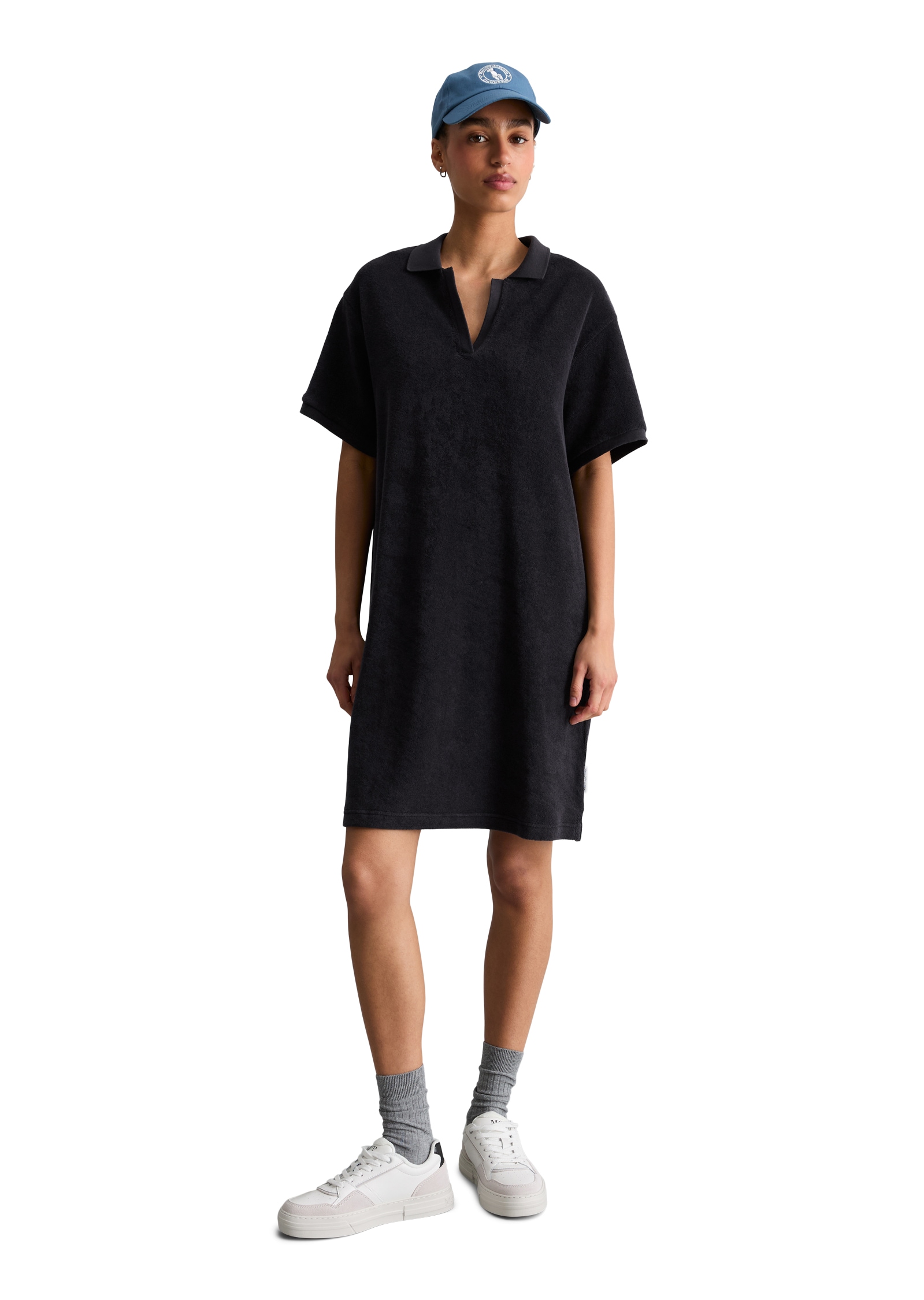 Marc O'Polo DENIM Polokleid Ohne Taschen Frottee-Polokleid regular aus Organic Cotton