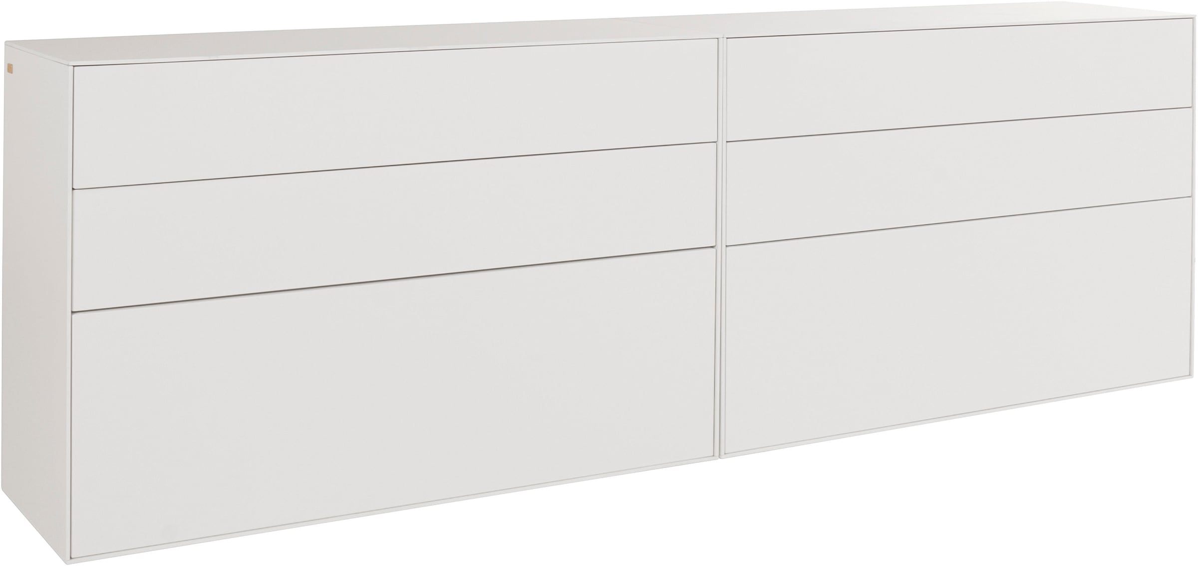 LeGer Home by Lena Gercke Sideboard »Essentials«, (2 St.), Breite: 224cm, MDF lackiert, Push-to-open-Funktion