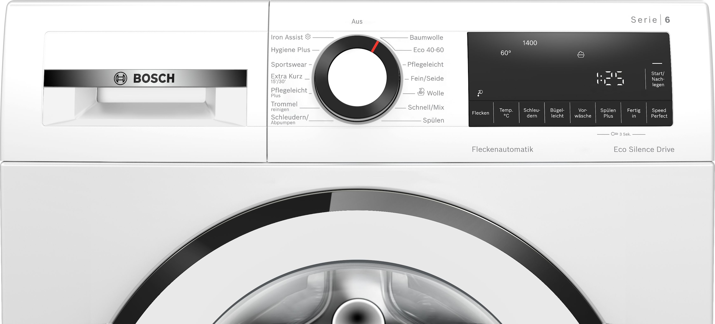 BOSCH Waschmaschine Serie 6 »WGG244ZV0« 9 kg 1400 U/min Knitter-Programm Iron Assist, Speed Perfect, Nachlegefunktion