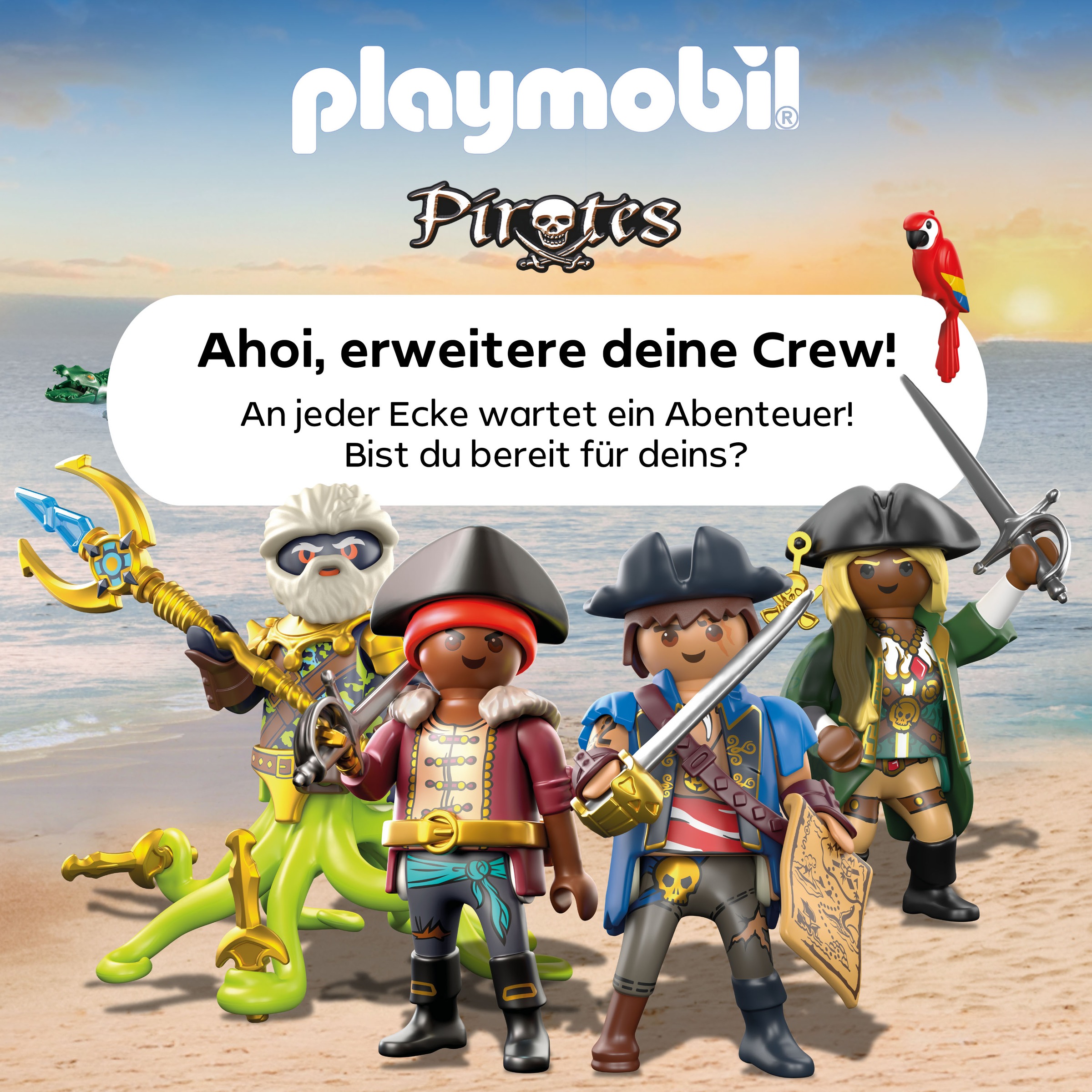 Playmobil® Konstruktions-Spielset »Gefahr durch Riesenhai (71793), Playmobil Pirates«, (21 St.)