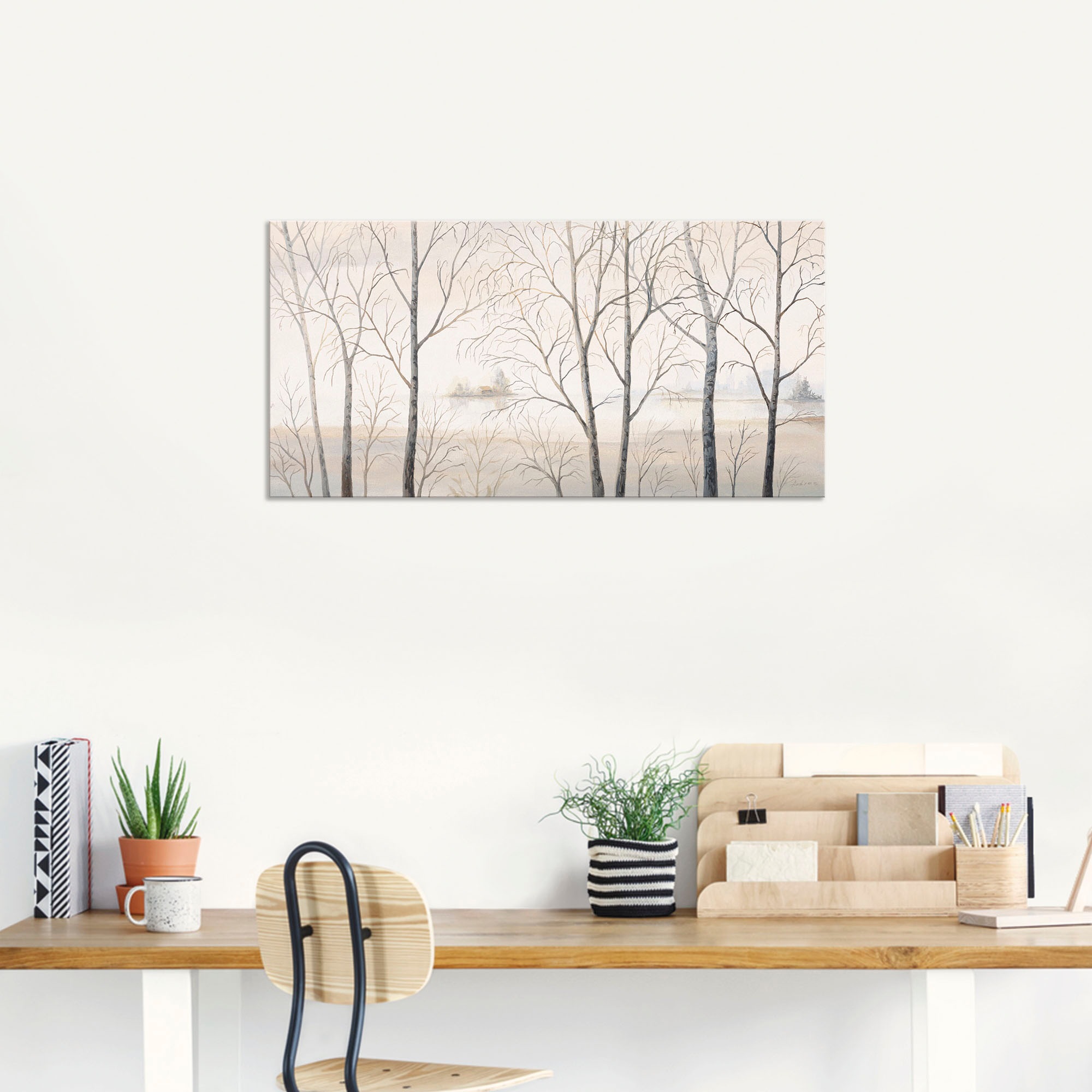 Artland Wandbild »Seeufer am Wald I«, Gewässer, (1 St.), als Alubild, Outdoorbild, Leinwandbild in verschied. Größen