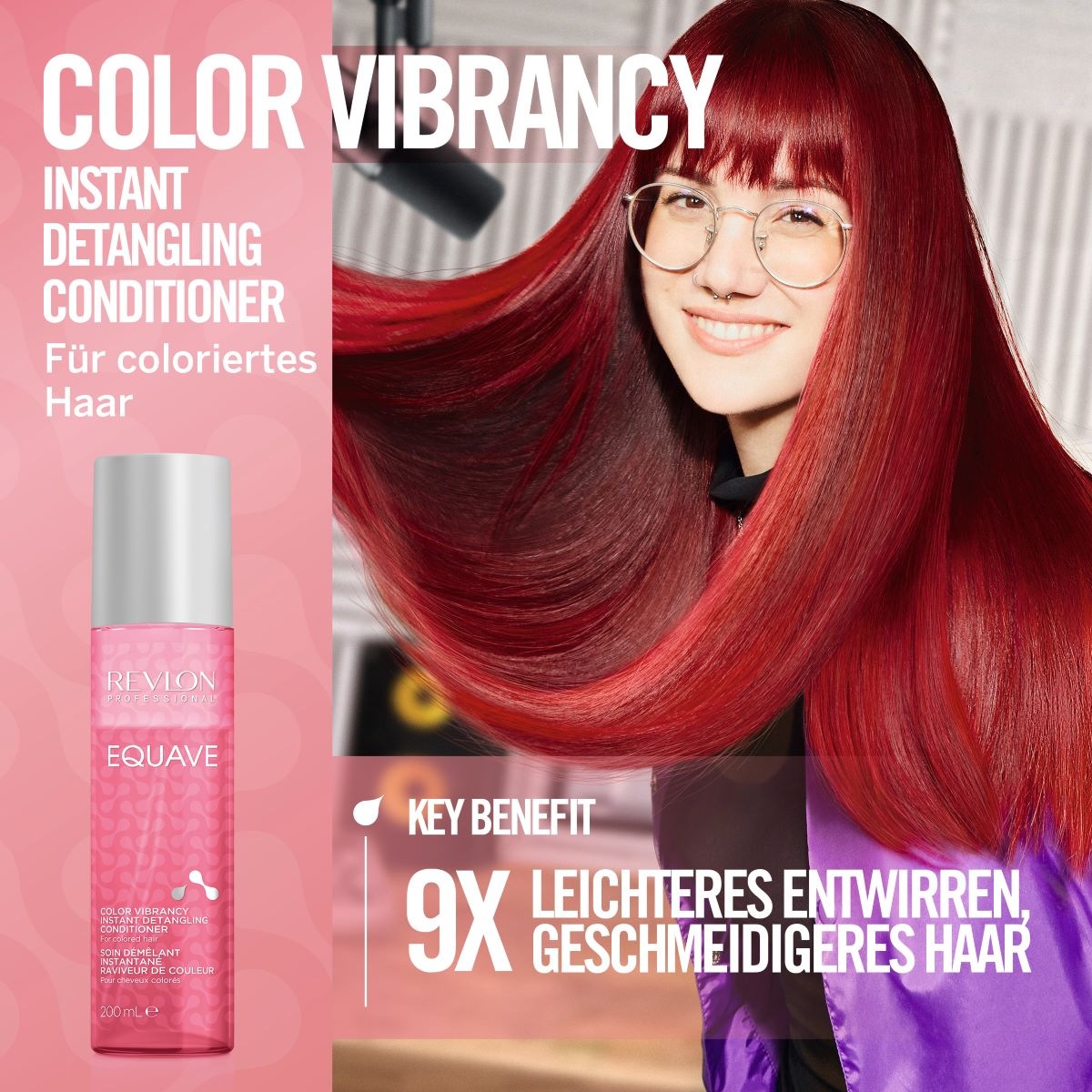 REVLON PROFESSIONAL Haarspülung »Leave-in Pflege Equave Color Vibrancy Instant Detangling Conditioner«, Coloriertes Haar 200ml