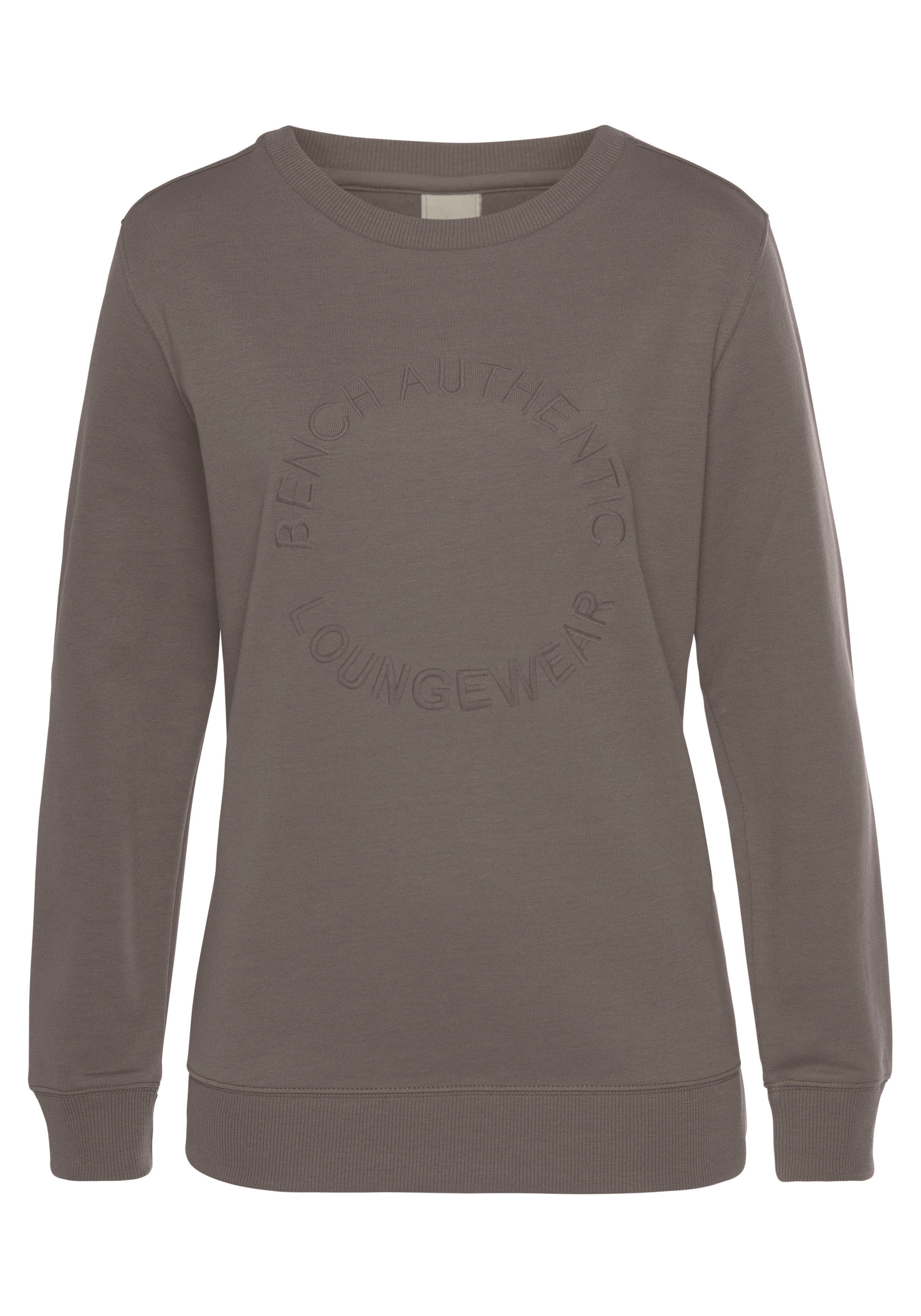 Bench. Loungewear Sweatshirt, mit runder Logostickerei, Loungwear