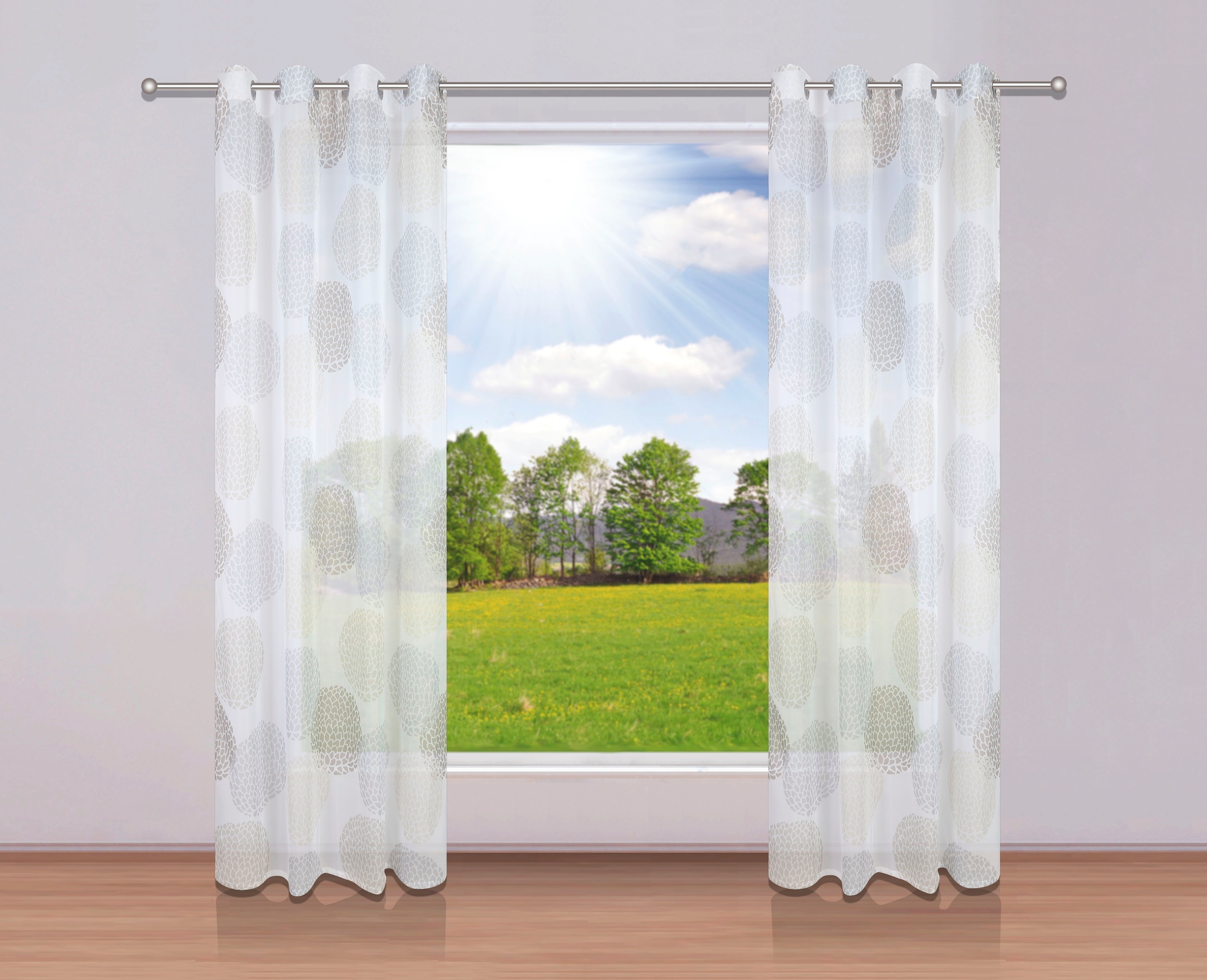 my home Gardine »BELEM«, (1 St.), 1 Schal, Transparent, Voile, Polyester  kaufen bei OTTO