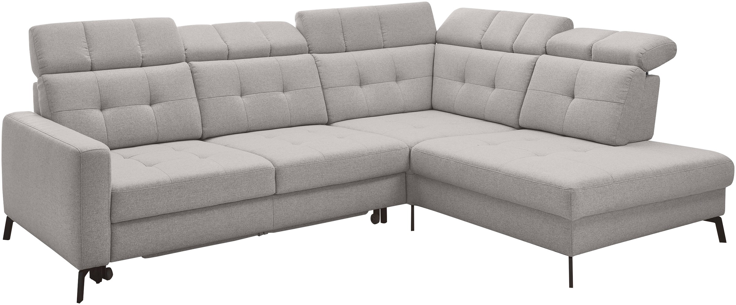 Musterring Ecksofa »MR 4615«, mit Kopf- und Rückenverstellung, Metallfuß schwarz, Maße 272 x 214 cm