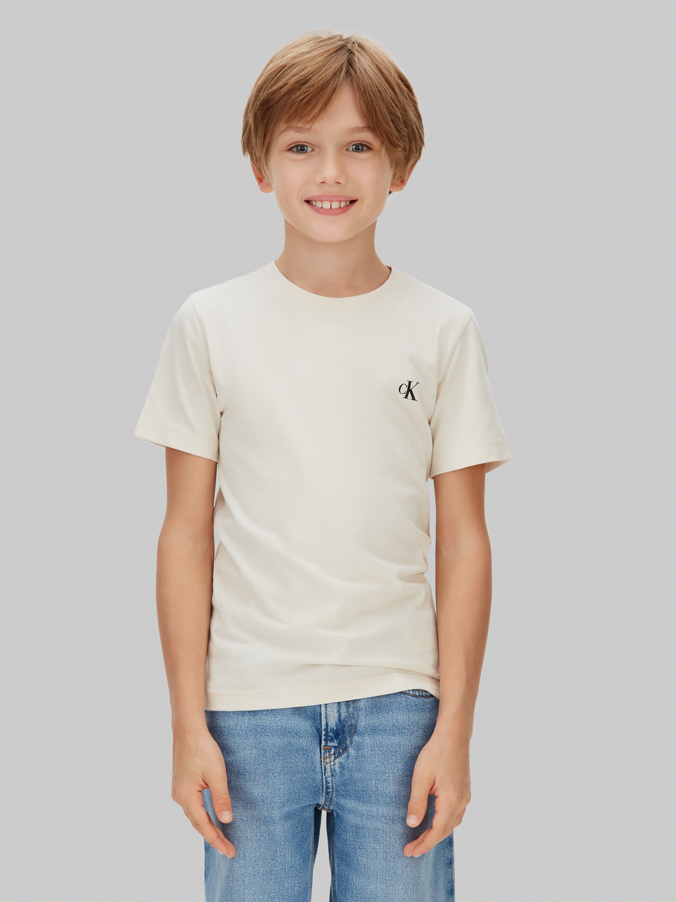 Calvin Klein Jeans T-Shirt »2-PACK MONOGRAM TOP« für Kinder bis 16 Jahre mit Logoprägung